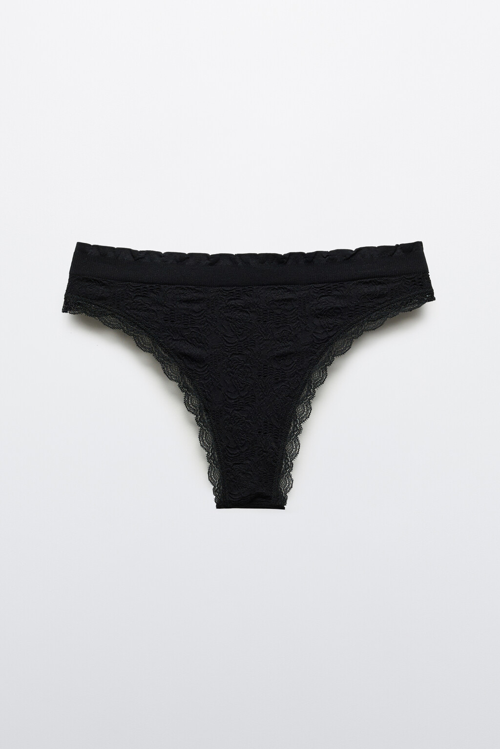 Трусы-стринги кружевные - цвет черный - 6