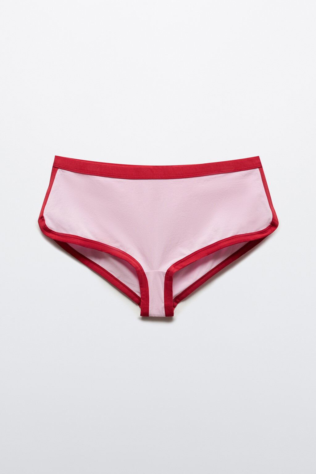 Трусы-слипы с принтом и контрастной окантовкой - цвет розовый - 5
