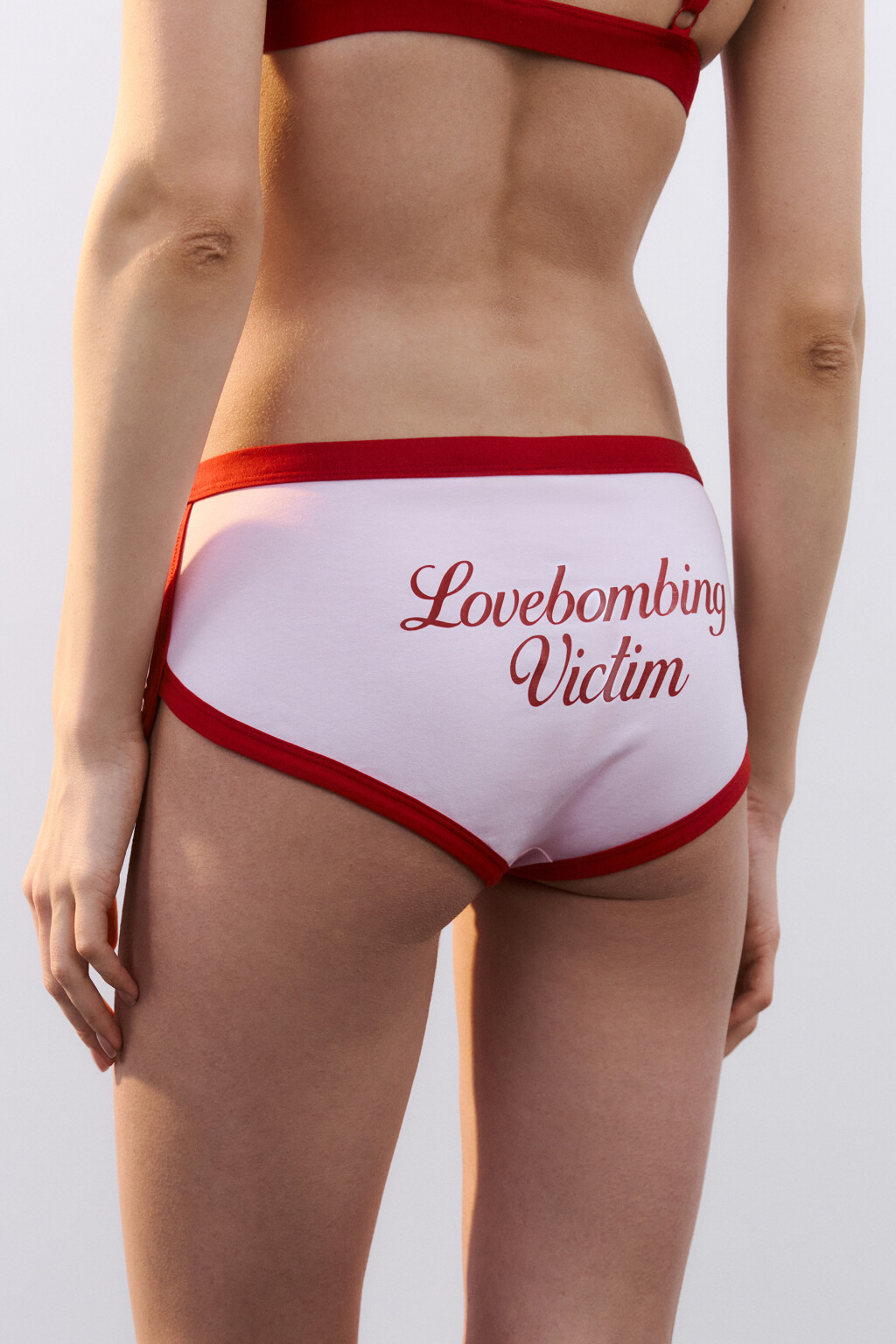 Трусы-слипы с принтом и контрастной окантовкой - цвет розовый - 3