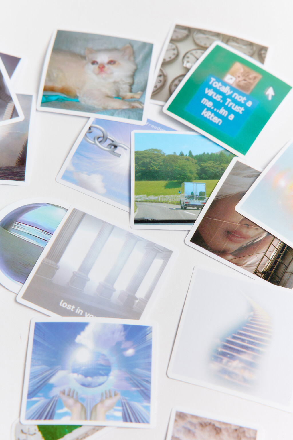 Набор наклеек - цвет белый - 2