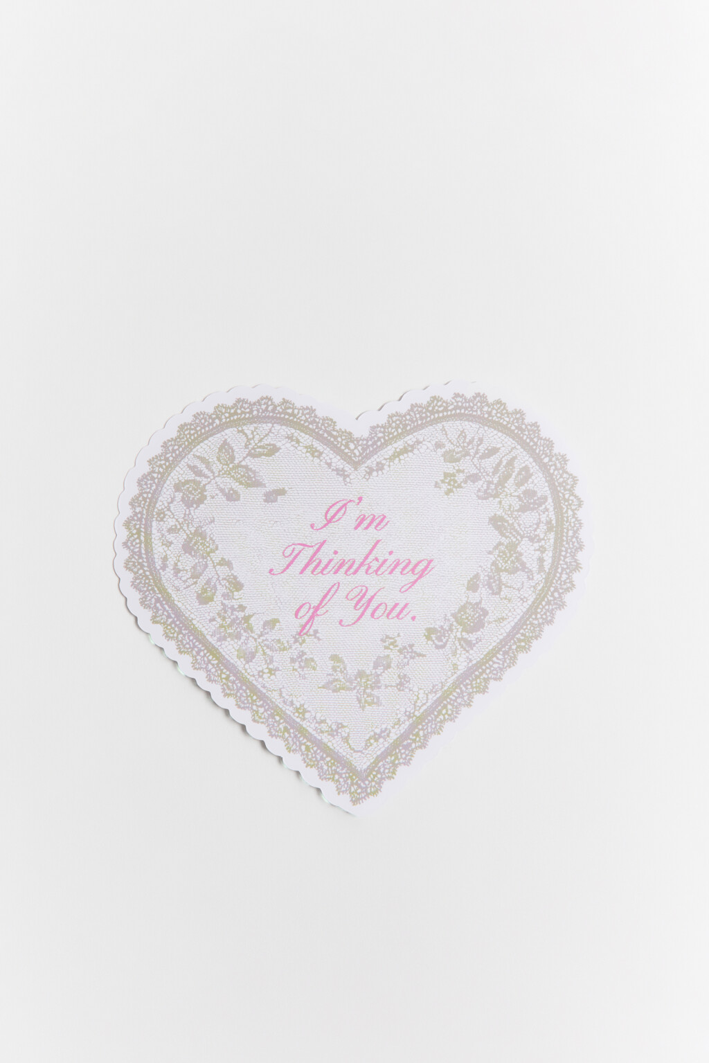 Открытка в виде сердечка с надписью - цвет мультиколор - 1