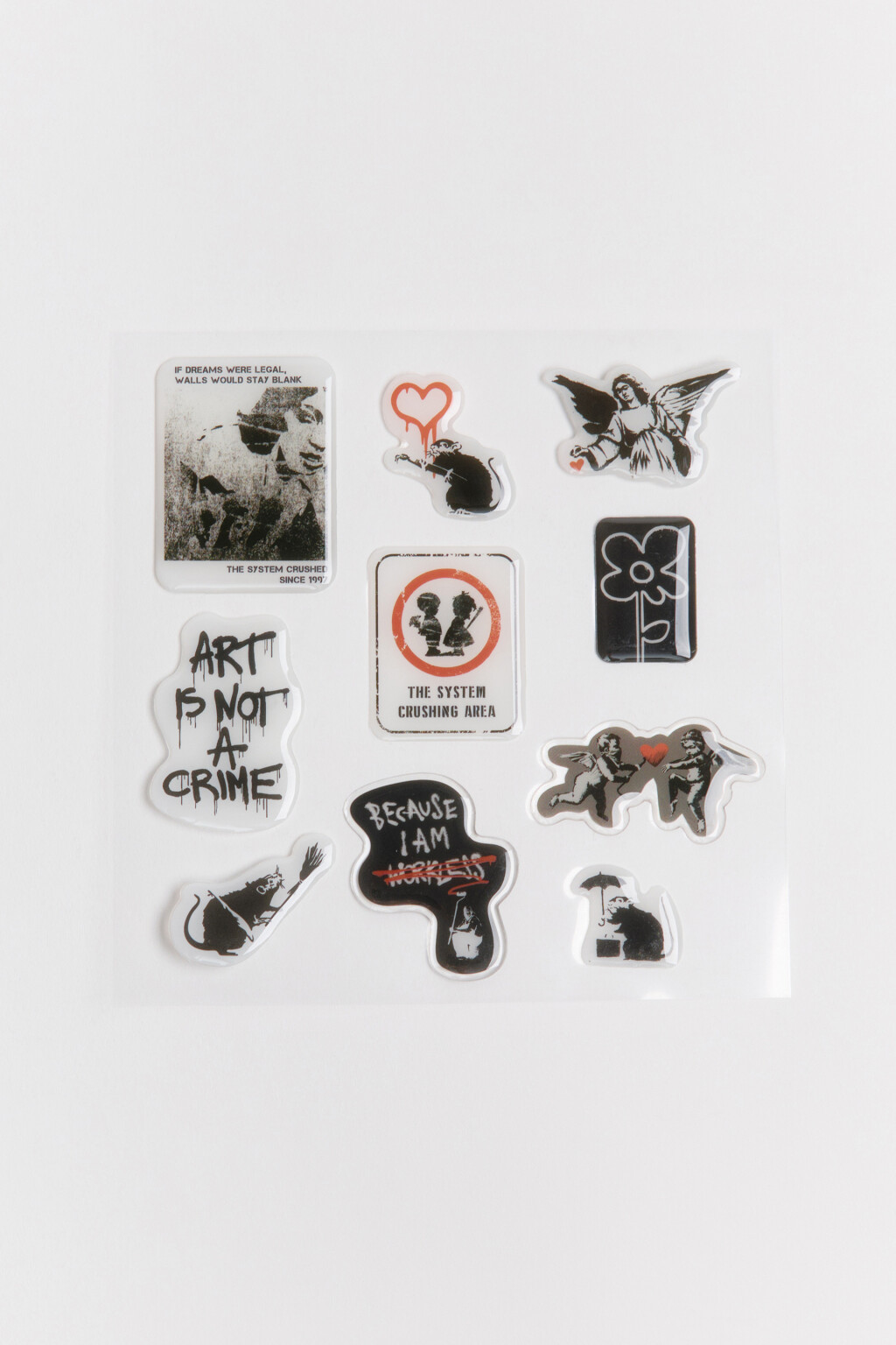 Набор стикеров объемных с граффити - цвет мультиколор - 1