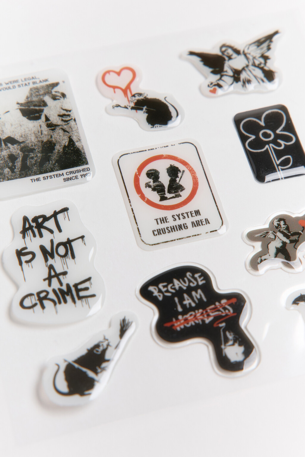 Набор стикеров объемных с граффити - цвет мультиколор - 2