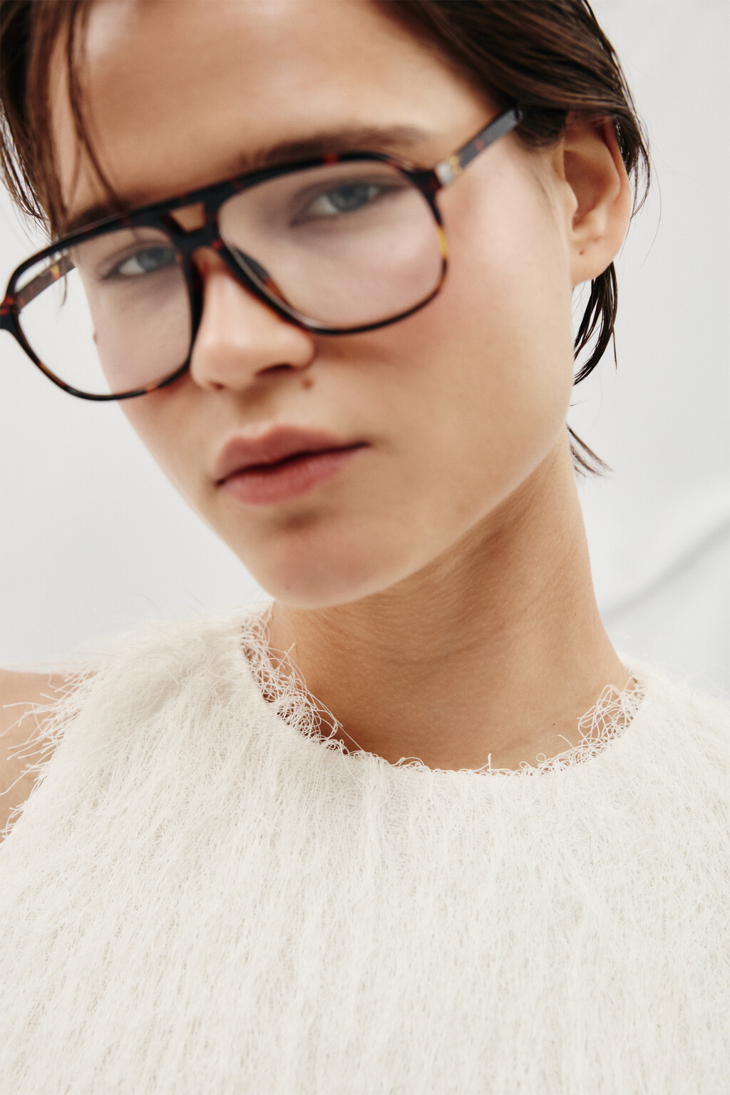 Очки-авиаторы в леопардовой оправе - цвет черный - 3