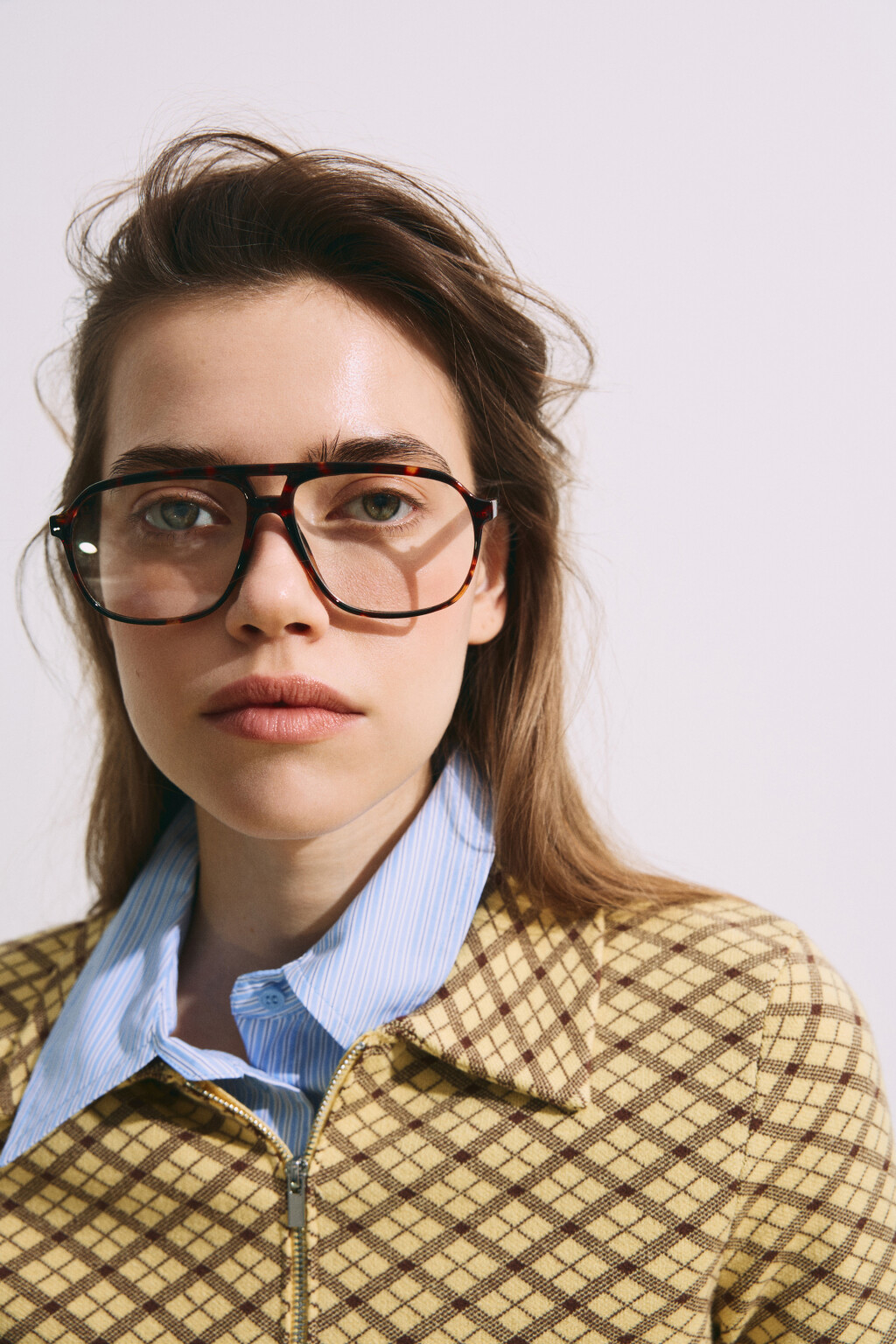 Очки-авиаторы в леопардовой оправе - цвет черный - 8