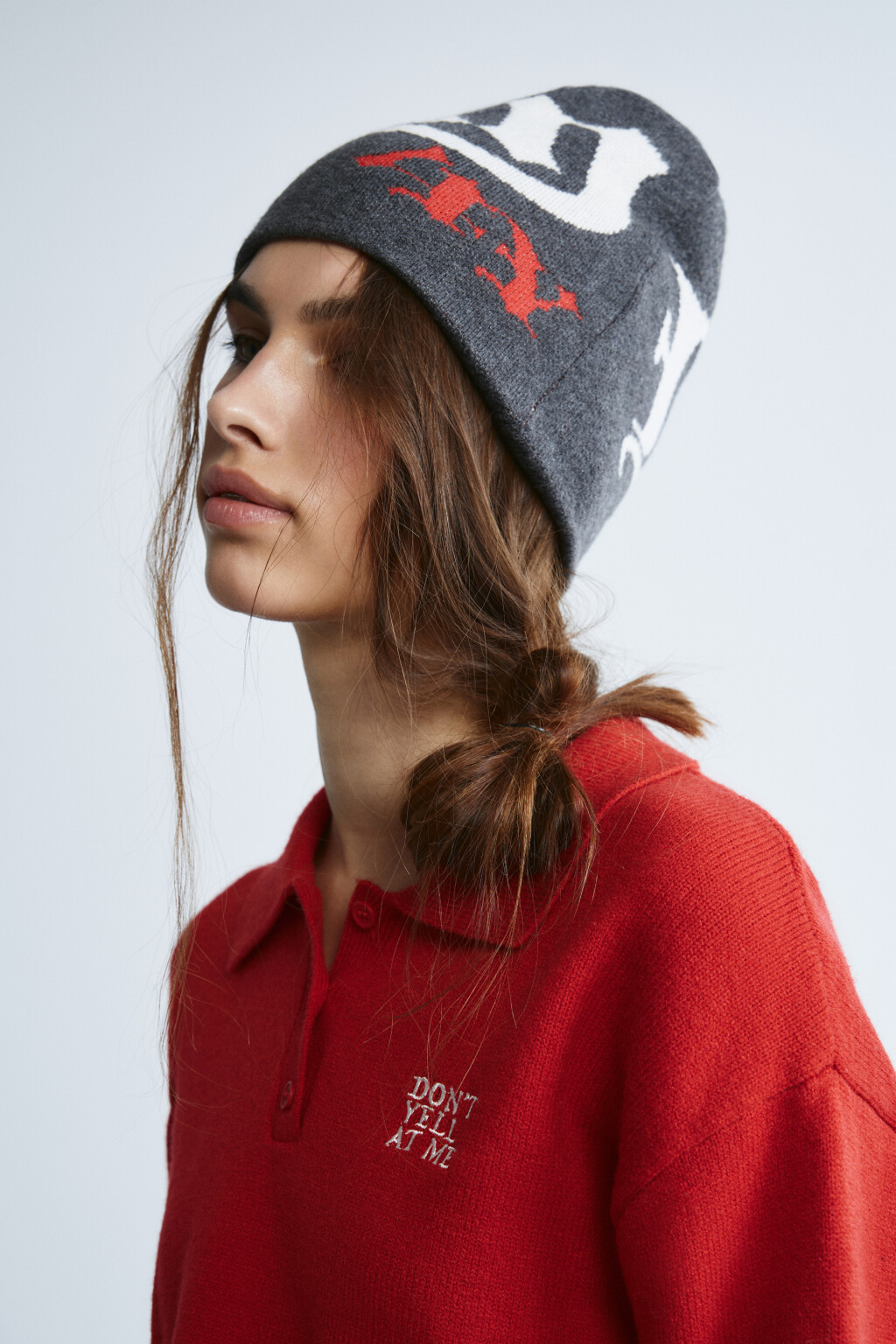 Шапка-бини вязаная с логотипом - цвет мультиколор - 2