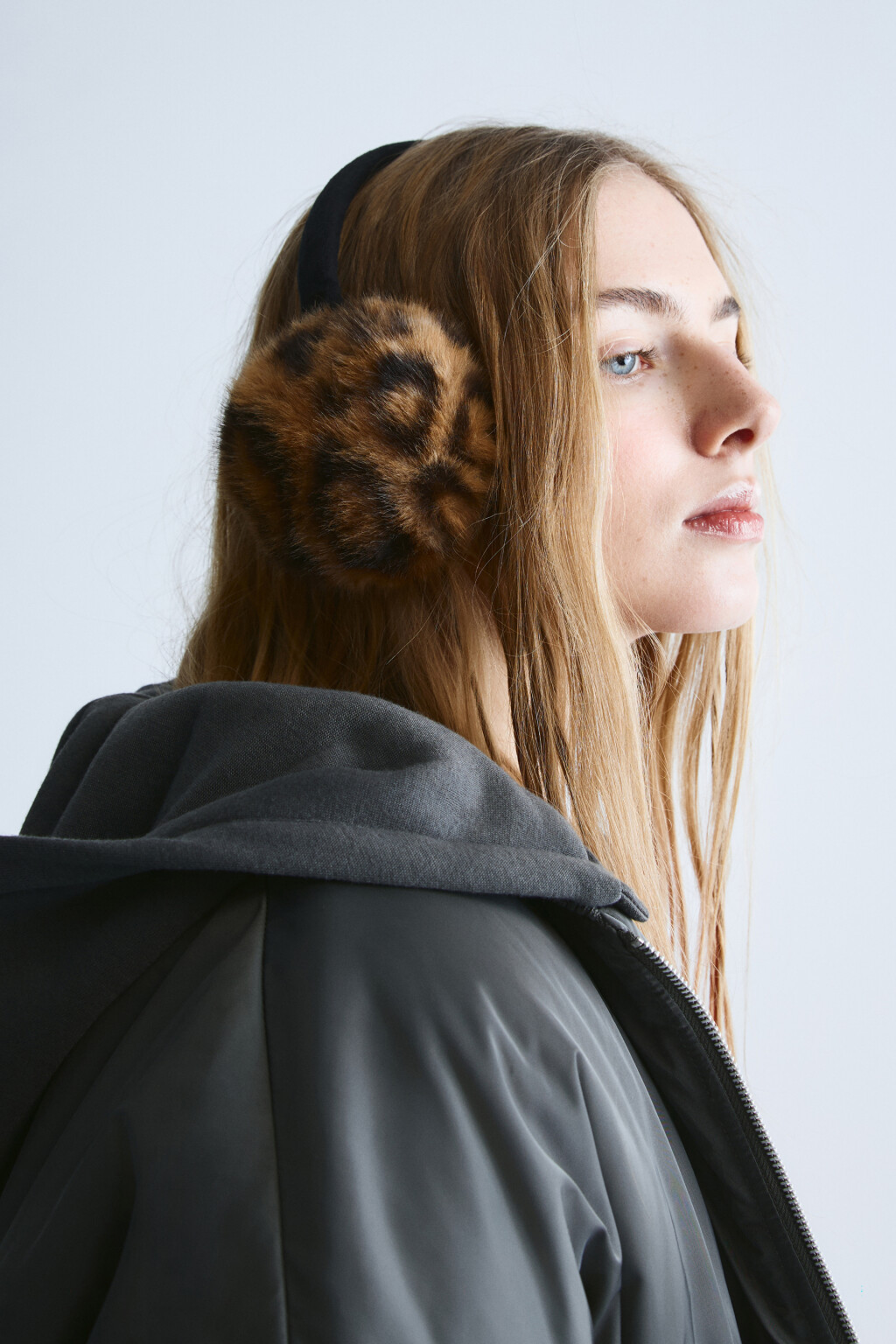 Наушники меховые с леопардовым принтом - цвет мультиколор - 2