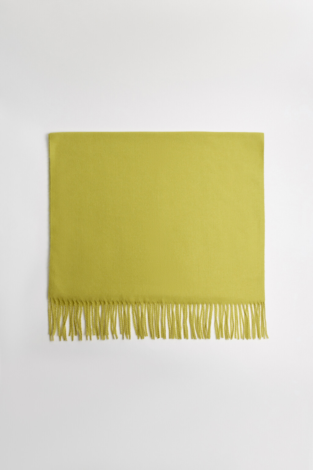 Шарф тонкий с бахромой - цвет зеленый - 1