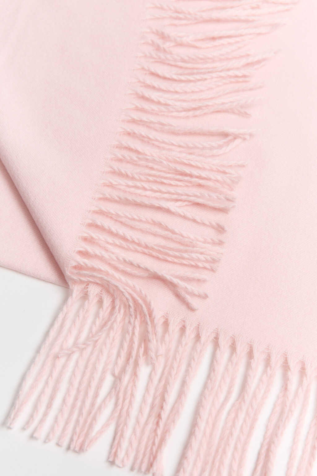 Шарф тонкий с бахромой - цвет розовый - 2