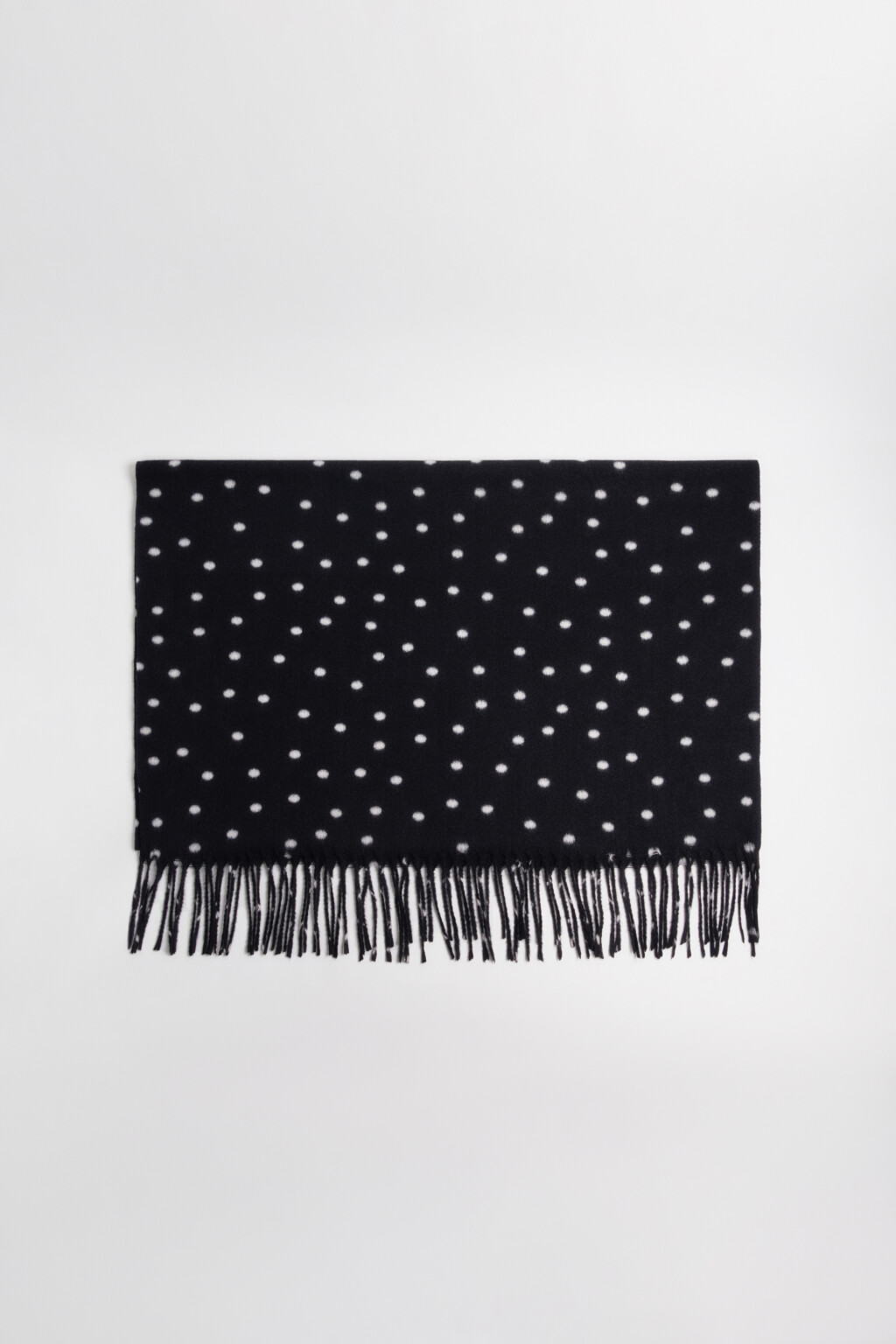 Шарф тонкий в горошек - цвет черный - 3