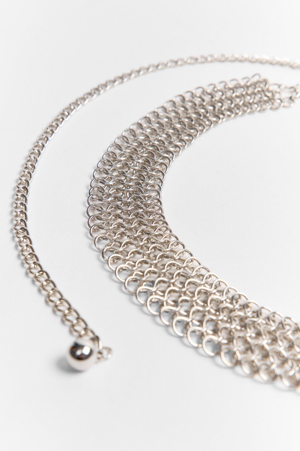 Пояс-цепочка декоративный - цвет серый - 1