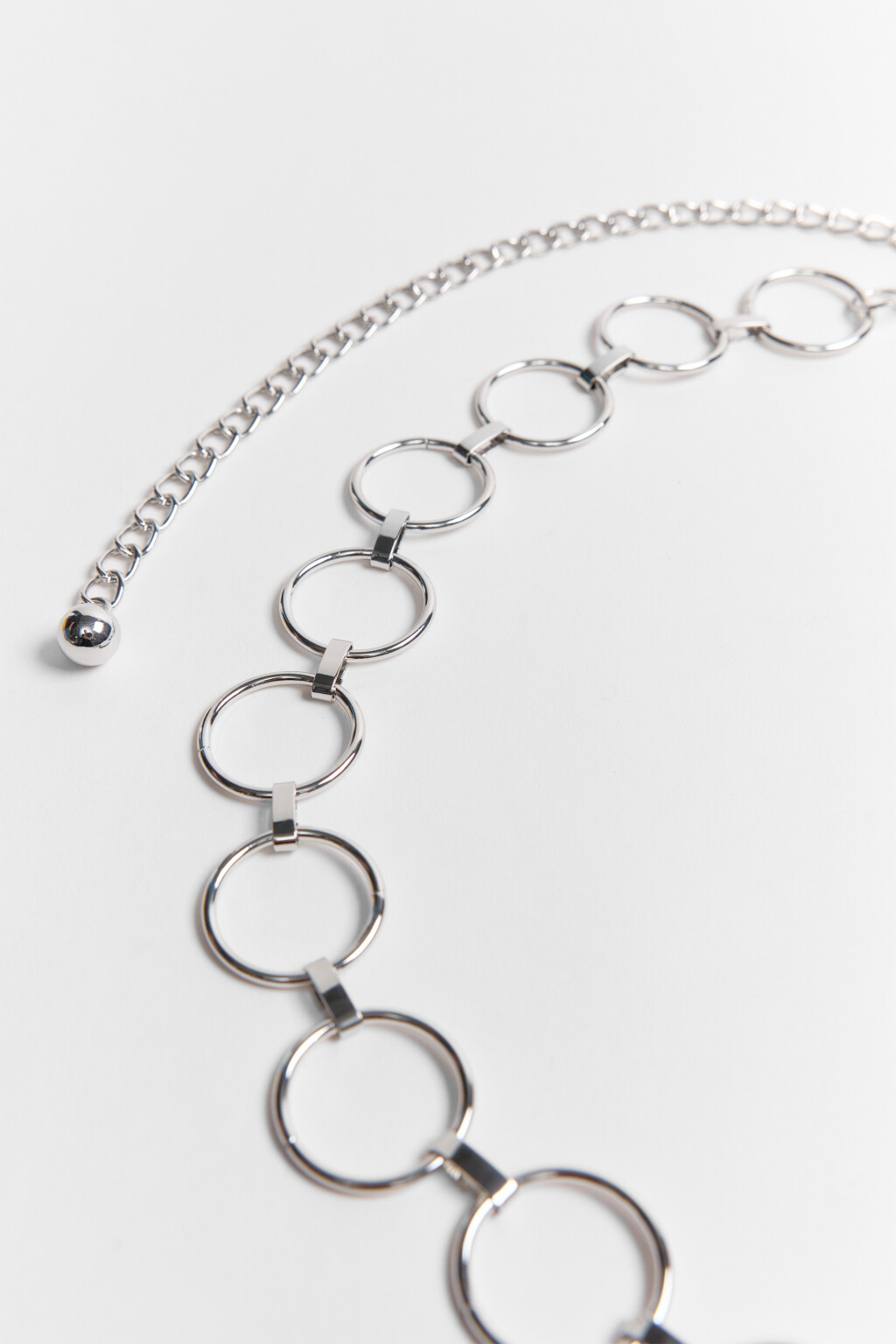 Пояс-цепочка декоративный из колец - цвет серый - 2