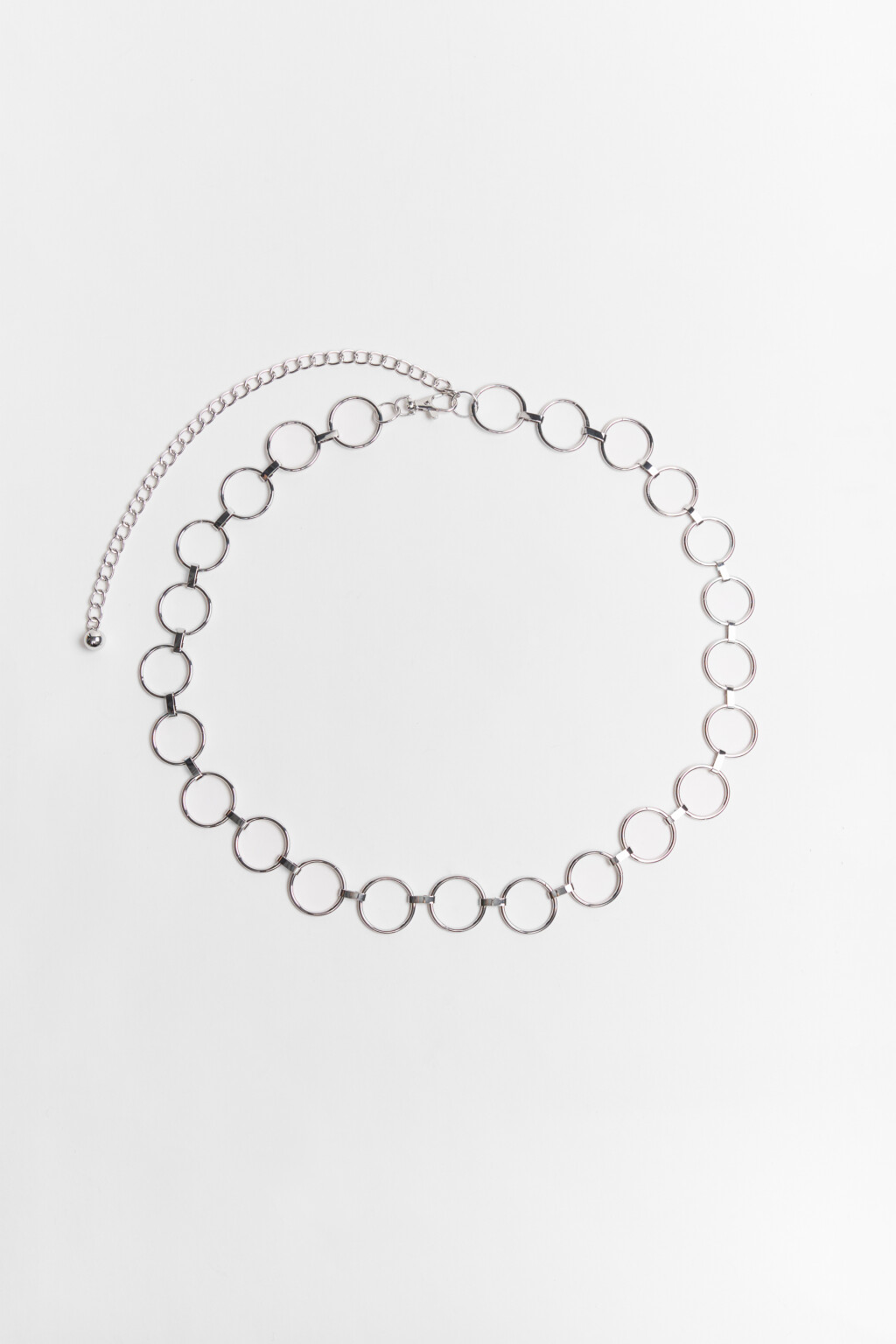 Пояс-цепочка декоративный из колец - цвет серый - 3