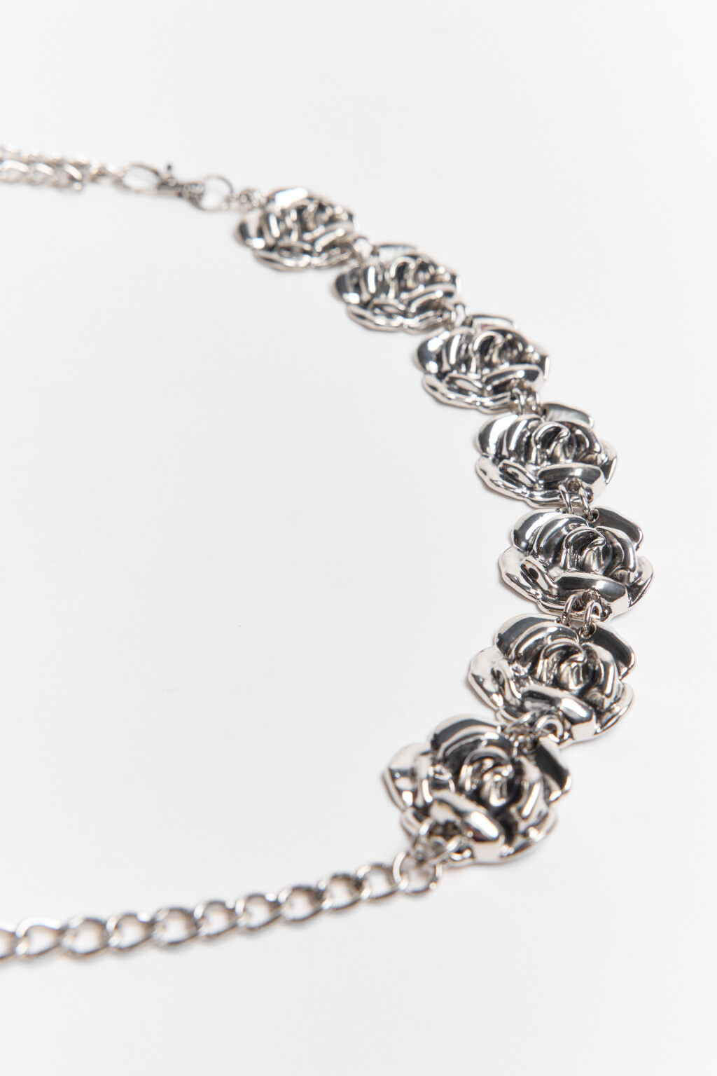 Пояс-цепочка декоративный с розами - цвет серый - 2