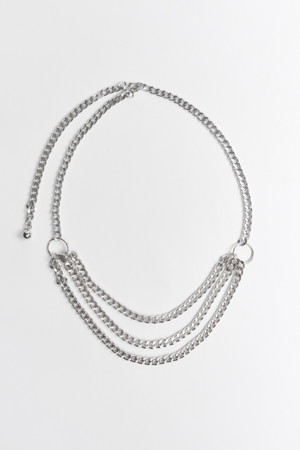 Ремень-цепочка декоративный - цвет серый - 1