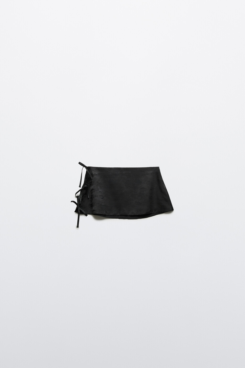 Пояс-баска с принтом и бантиками - цвет черный - 5