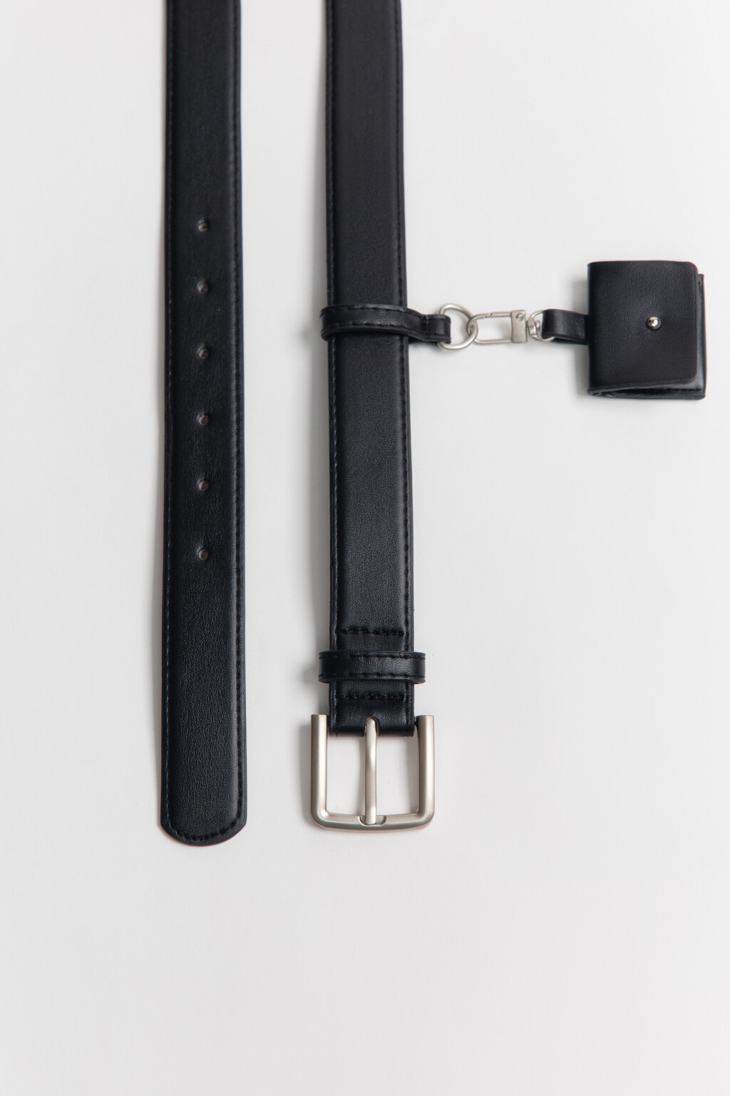 Ремень с подвеской-кошельком и измерительной лентой - цвет черный - 3