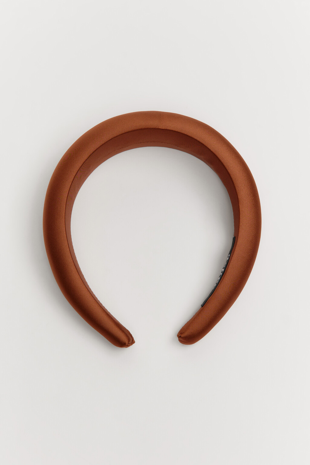 Ободок широкий бархатный - цвет коричневый - 1