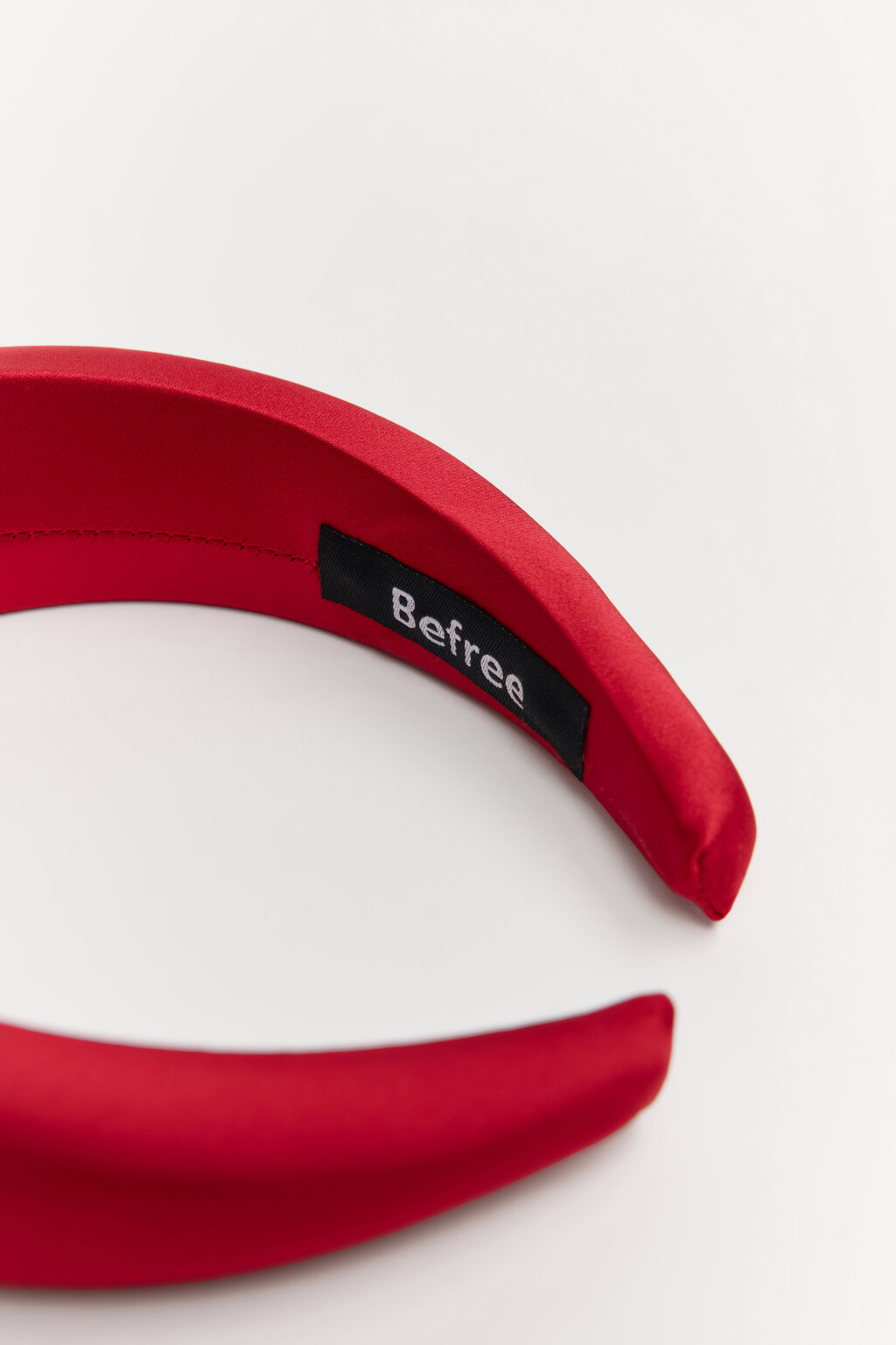 Ободок широкий бархатный - цвет красный - 2