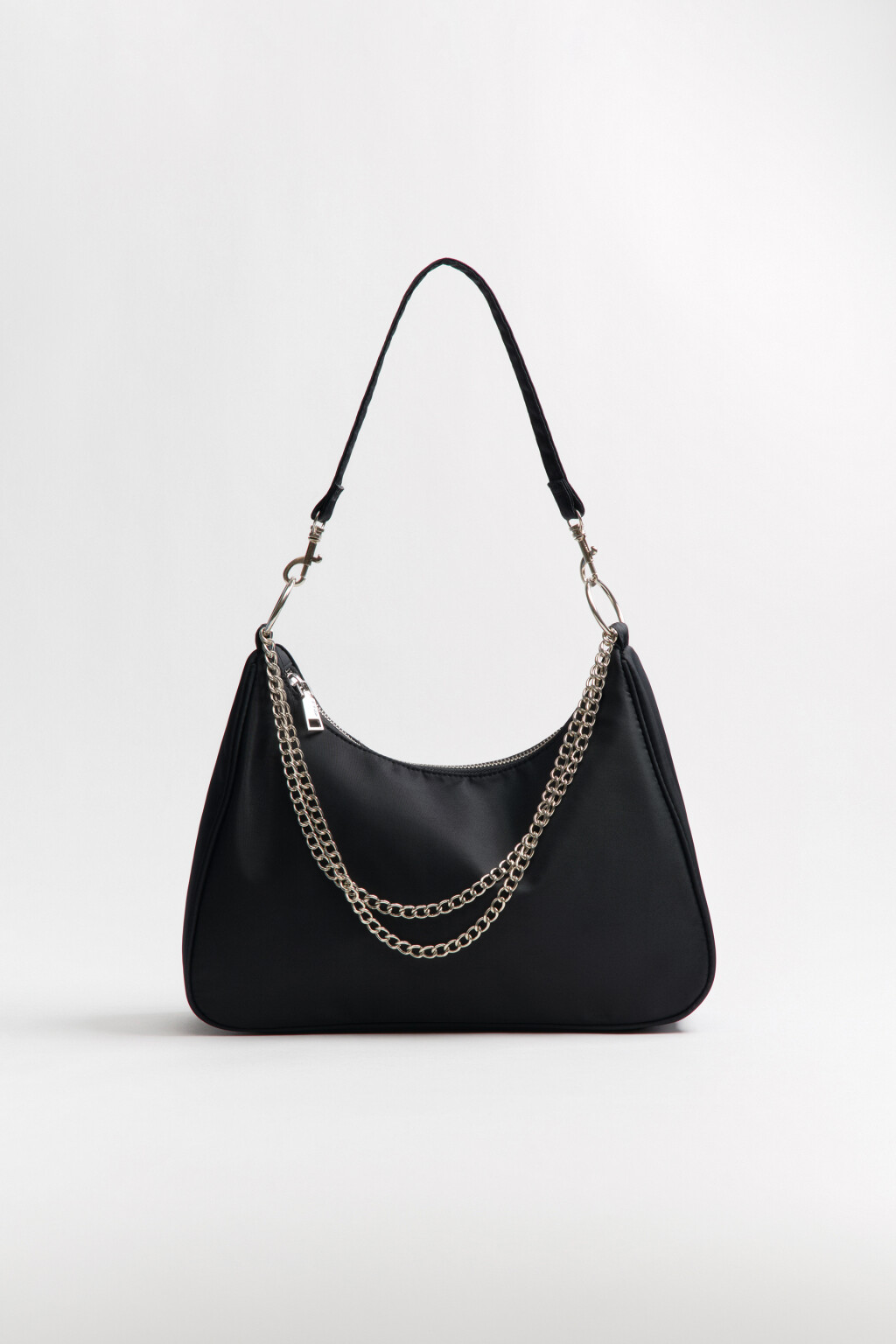 Сумка-тоут с цепочкой - цвет черный - 2