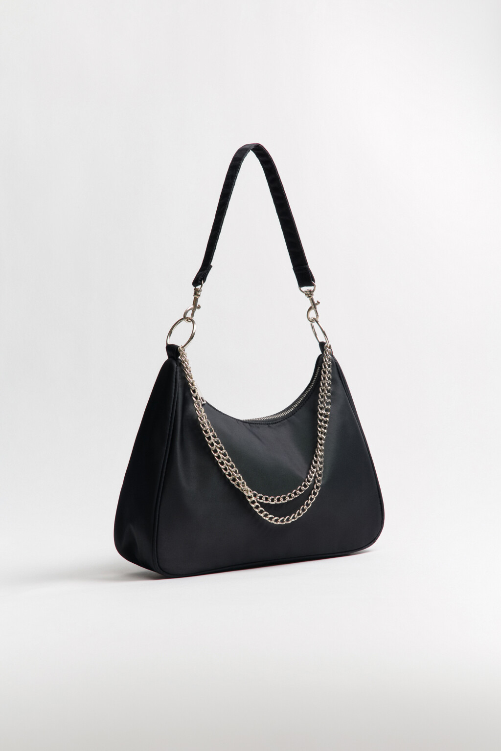 Сумка-тоут с цепочкой - цвет черный - 3