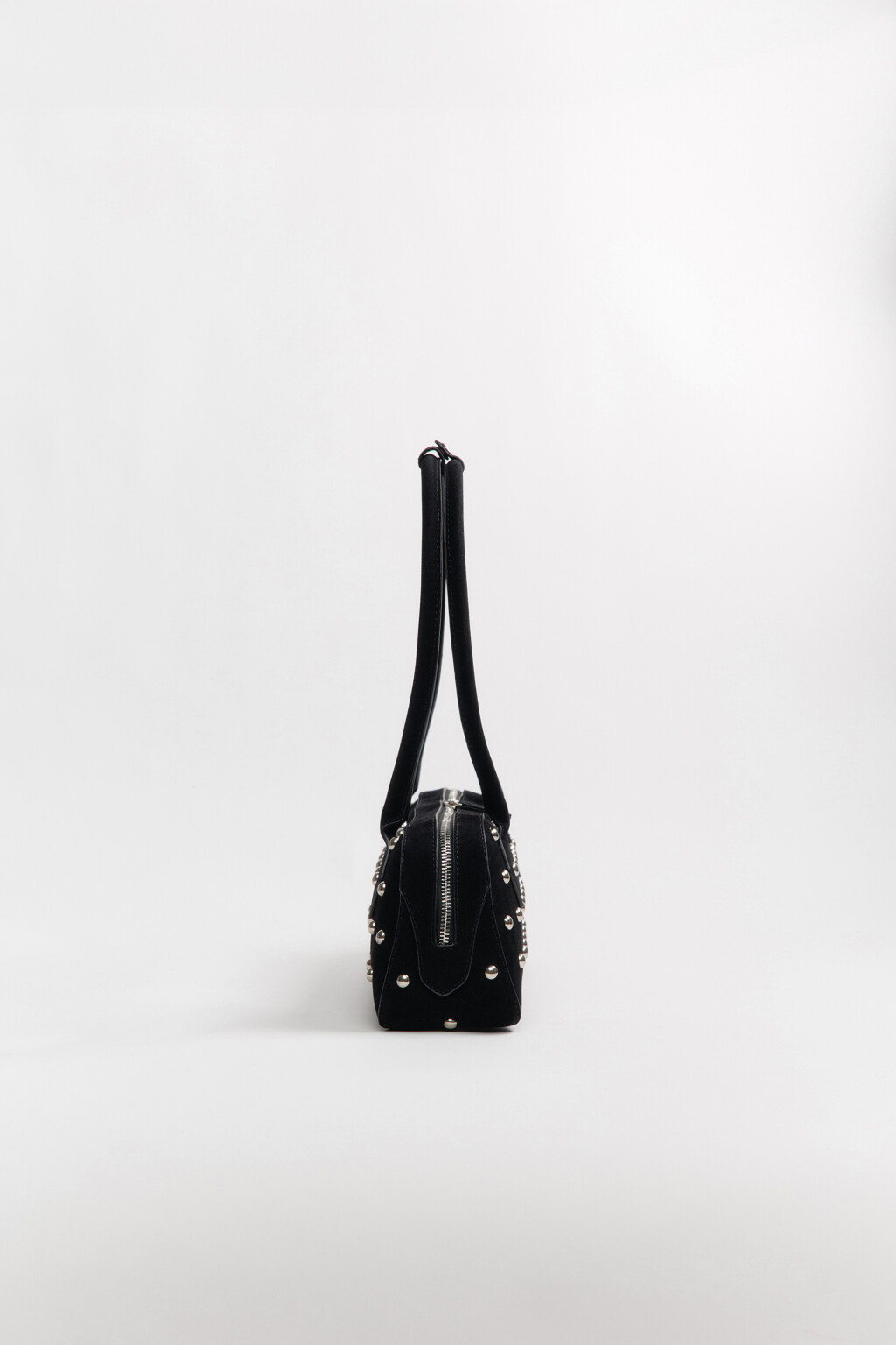 Сумка-багет с кожаной фактурой - цвет черный - 6