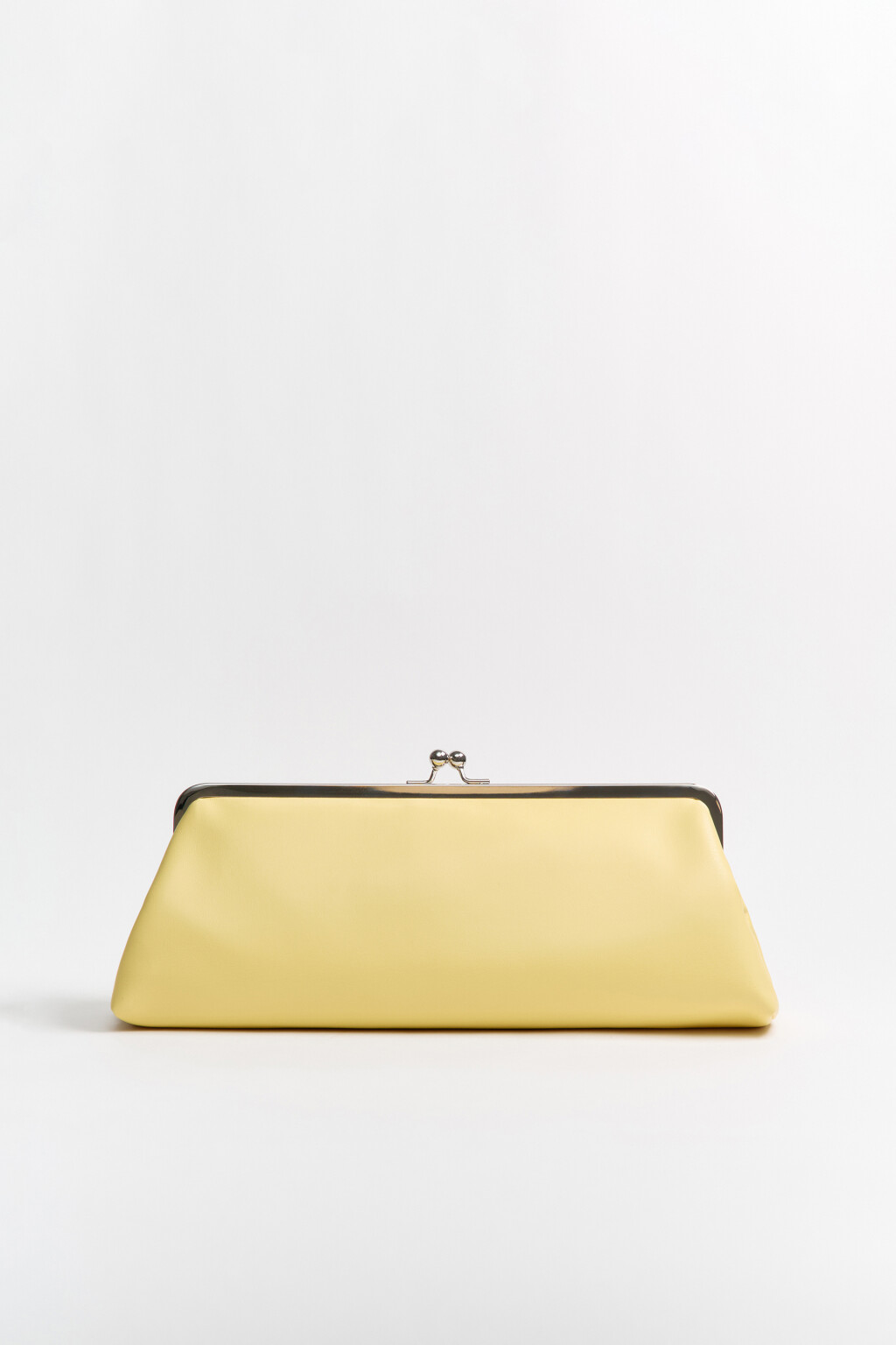 Сумка-клатч с кожаной фактурой - цвет желтый - 4