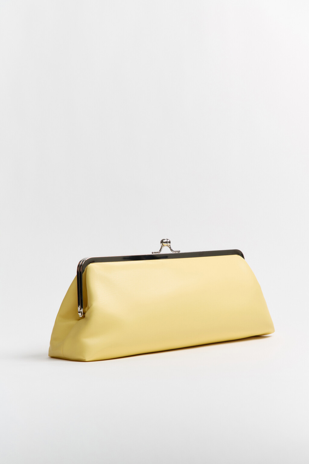 Сумка-клатч с кожаной фактурой - цвет желтый - 5