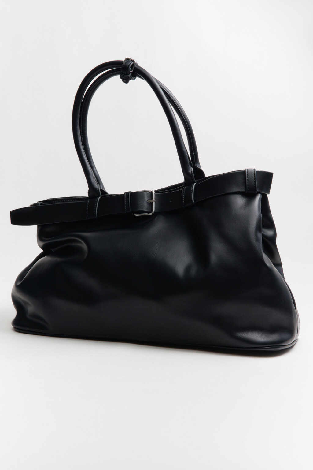 Сумка-тоут с короткой ручкой и ремнем - цвет черный - 3