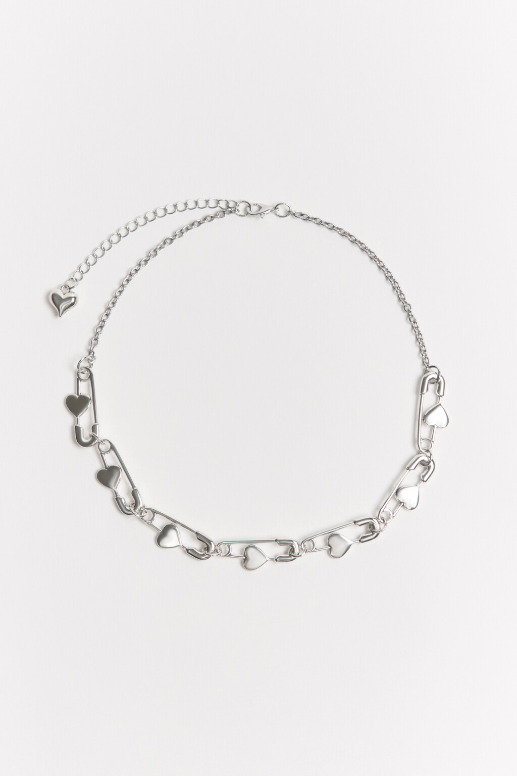 Колье-чокер с английскими булавками - цвет серый - 1