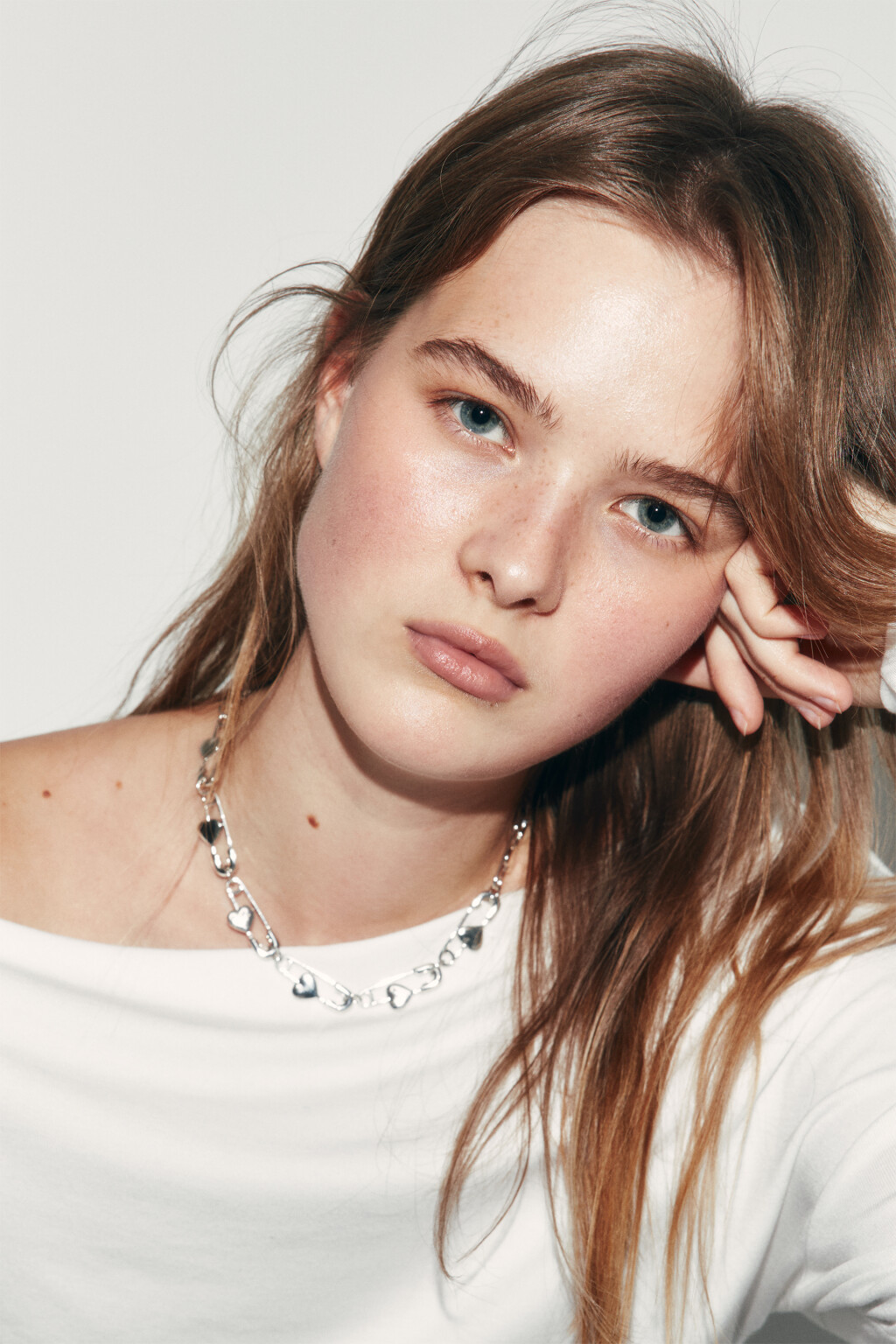 Колье-чокер с английскими булавками - цвет серый - 2