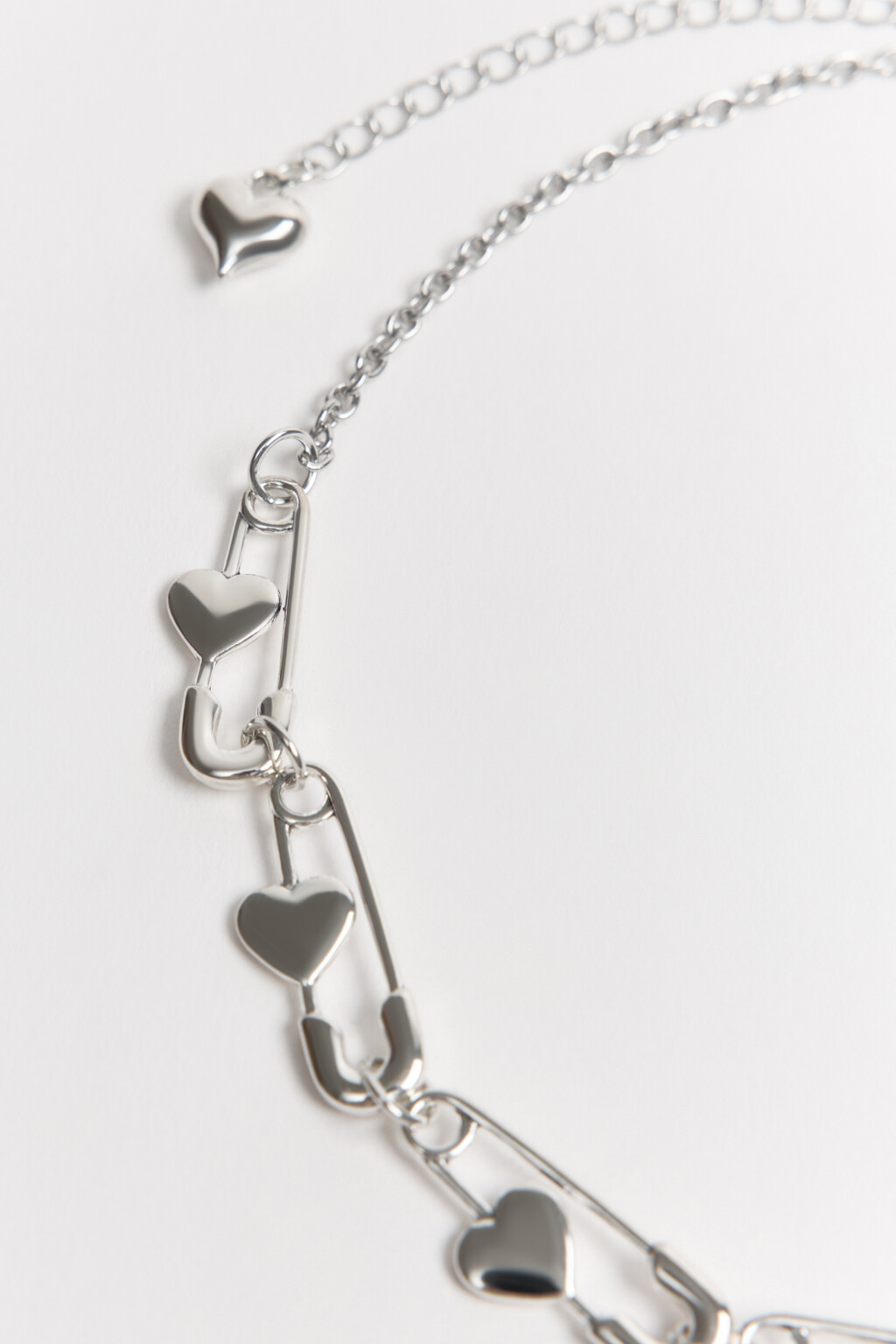 Колье-чокер с английскими булавками - цвет серый - 2