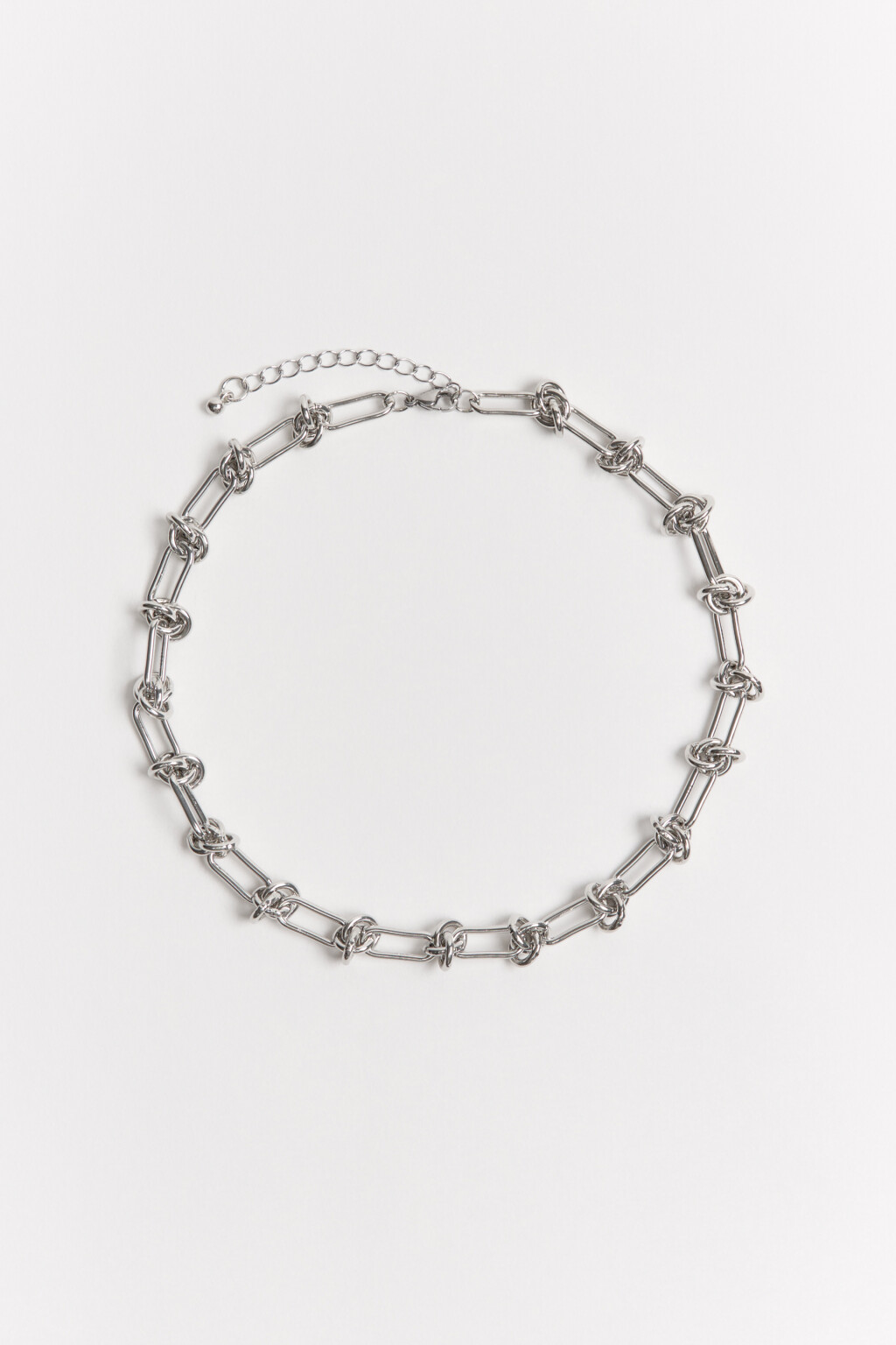 Колье-чокер в виде цепи с узлами - цвет серый - 2