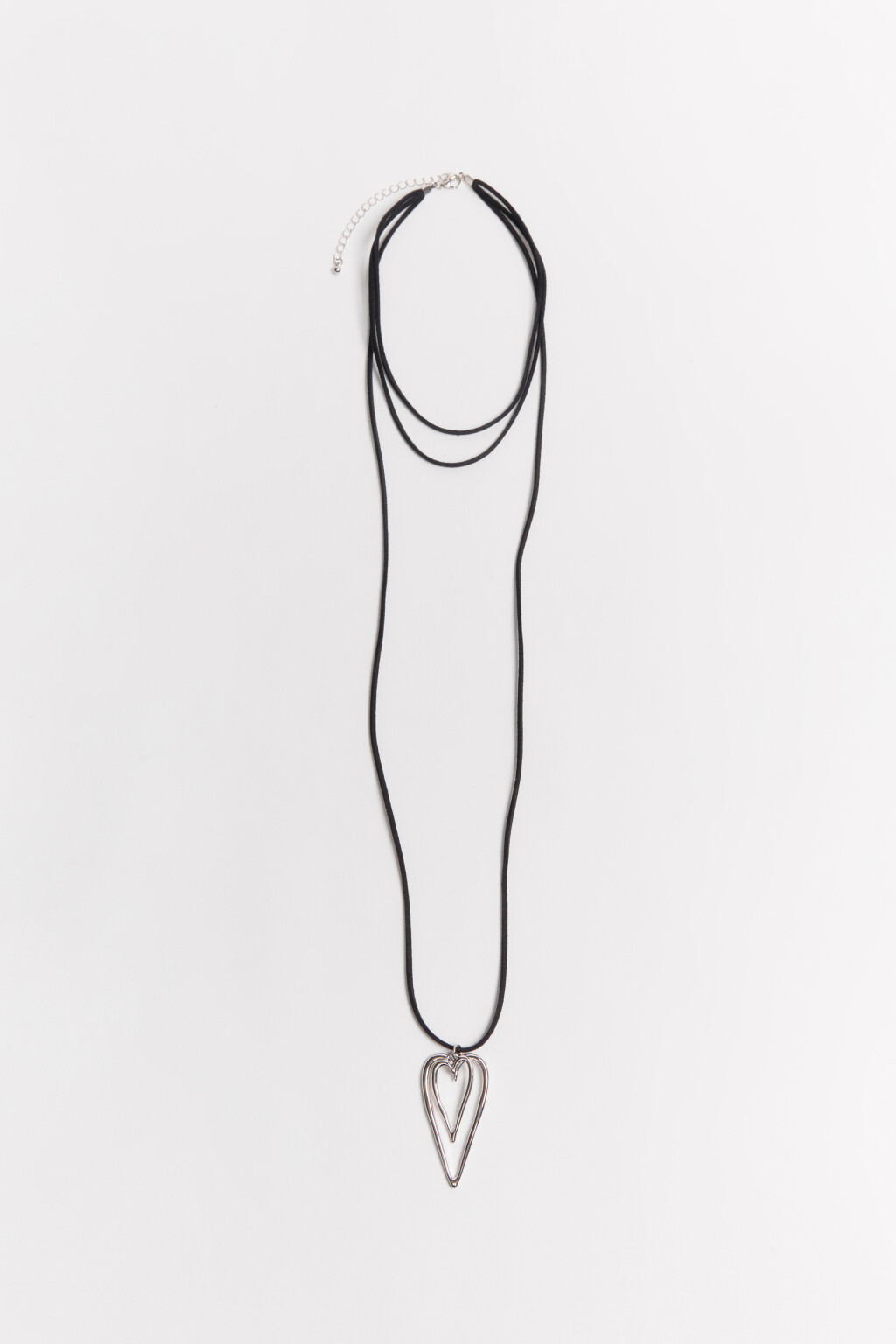 Колье-шнурок с подвеской - цвет серый - 2