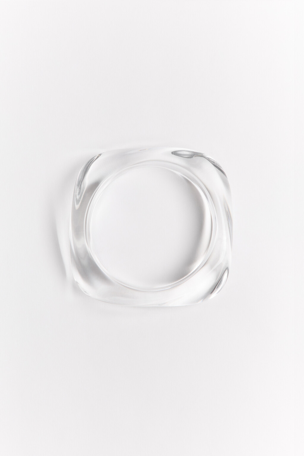 Браслет-кольцо прозрачный - цвет белый - 1
