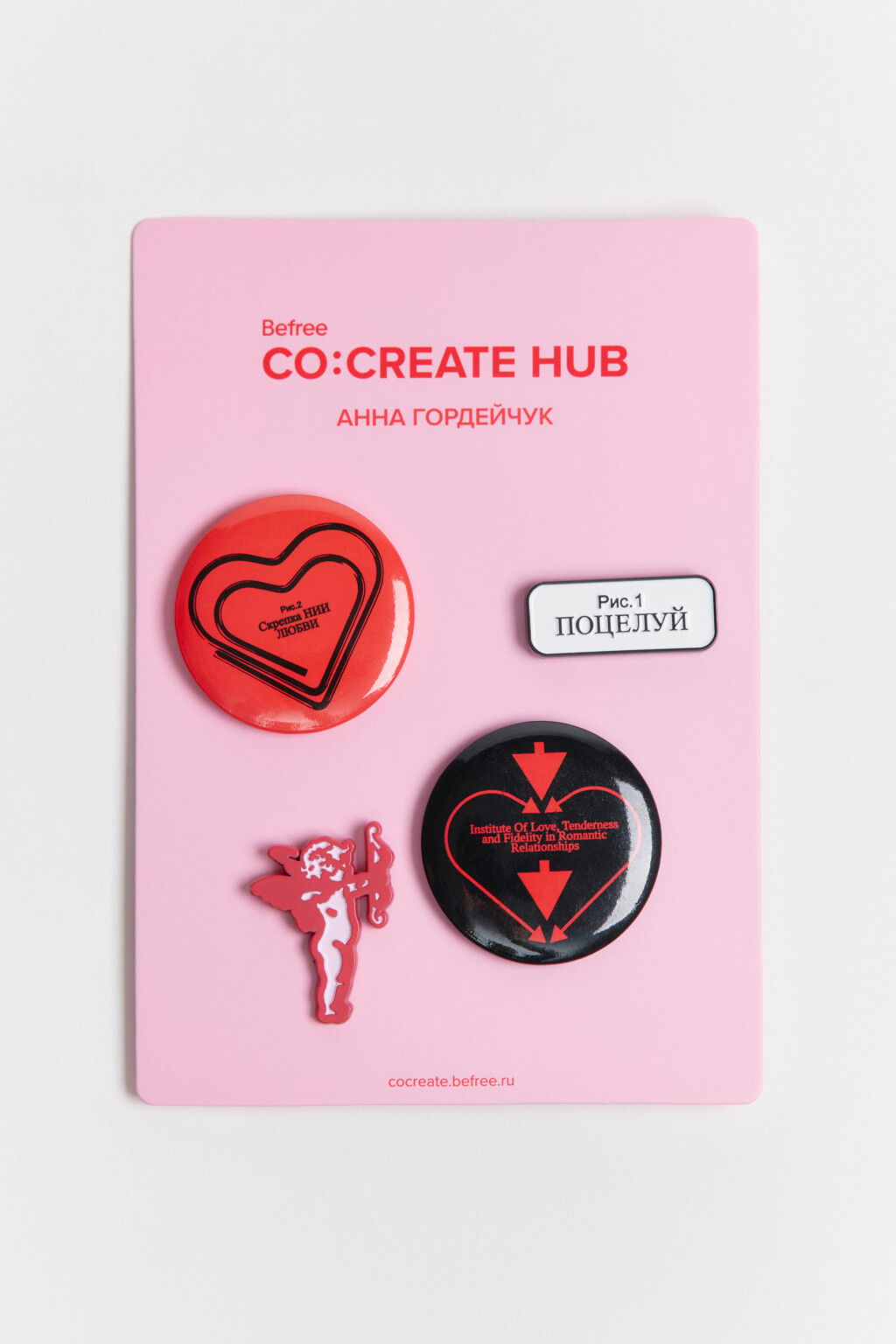 Набор брошей металлических (5 штук) - цвет мультиколор - 3