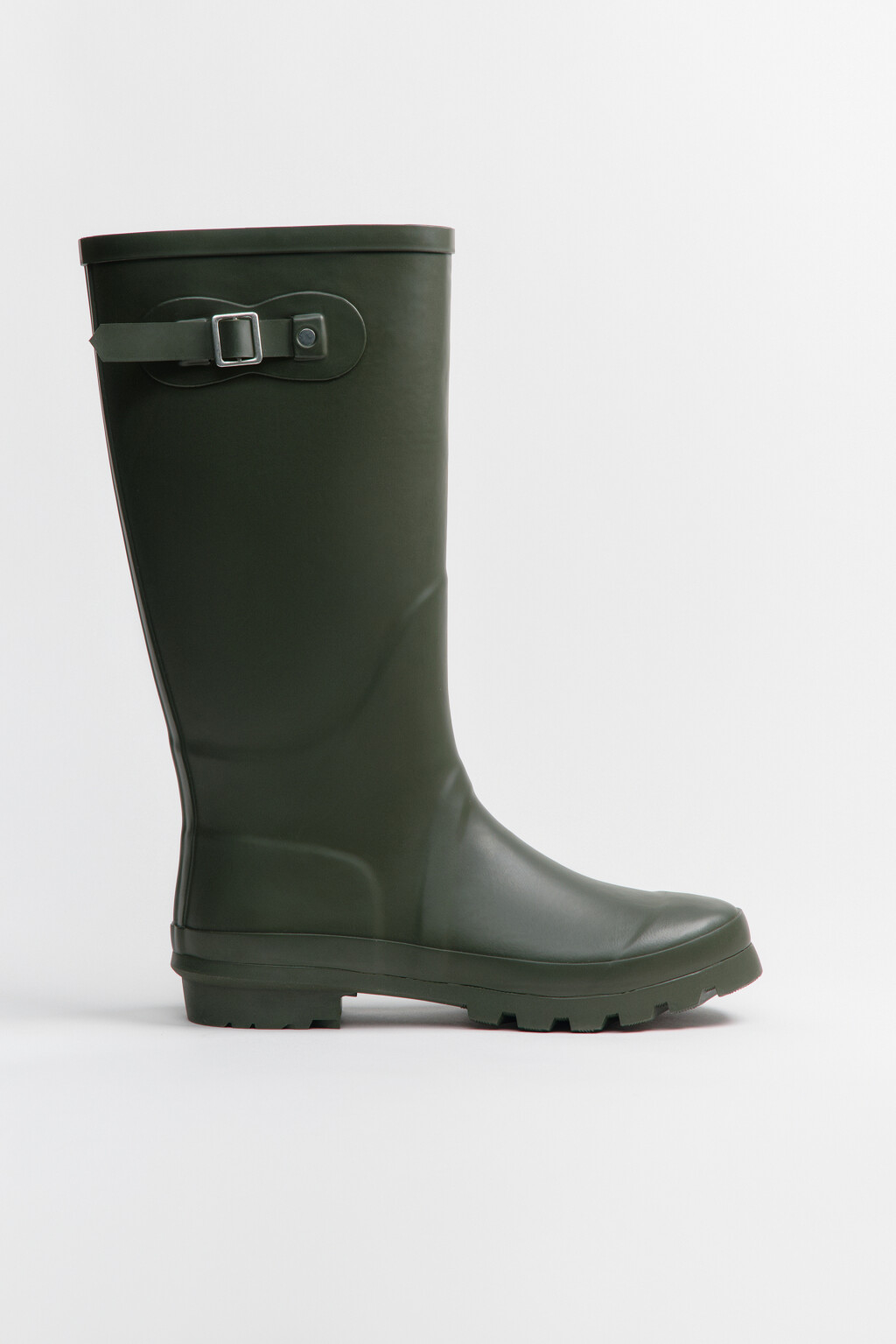 Сапоги резиновые высокие с пряжкой - цвет зеленый - 2