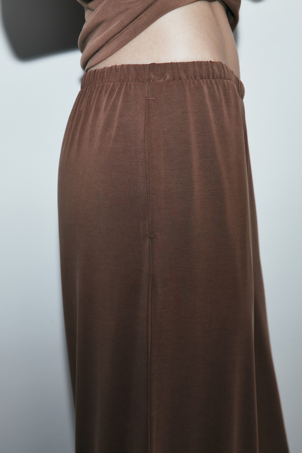 Брюки прямые со средней посадкой из модала - цвет бежевый - 6