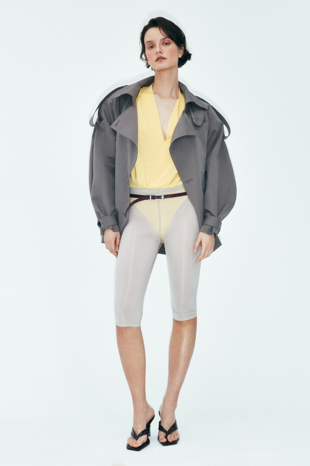 Шорты-велосипедки трикотажные гладкие - цвет бежевый - 7