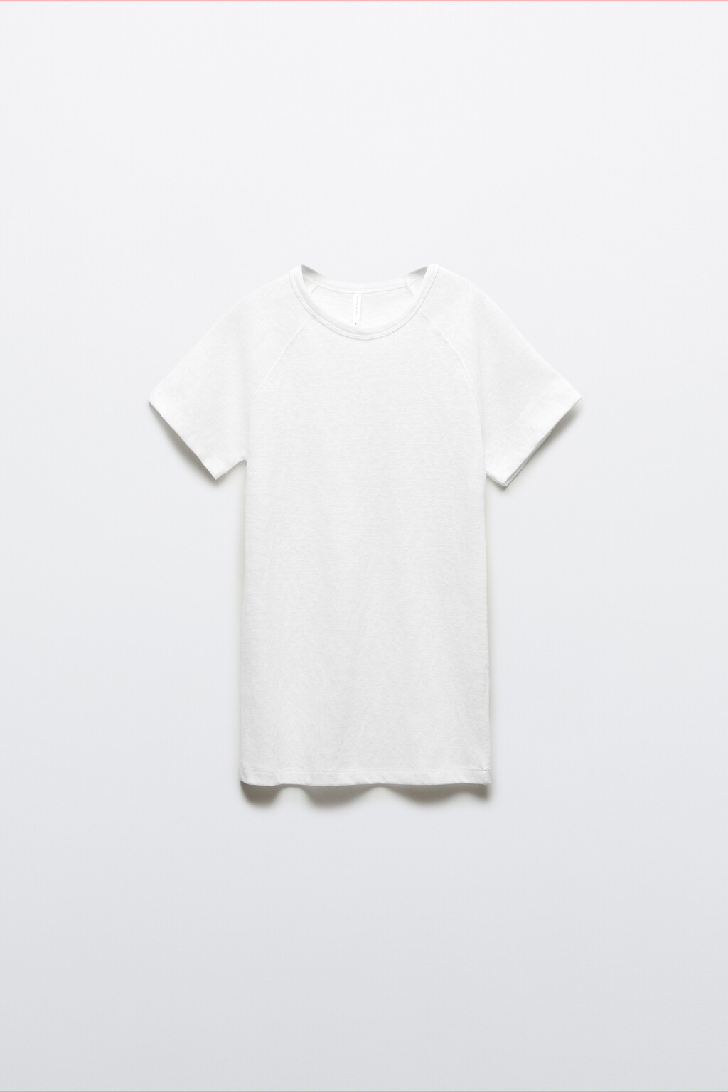 Футболка приталенная базовая с рукавами реглан - цвет белый - 8