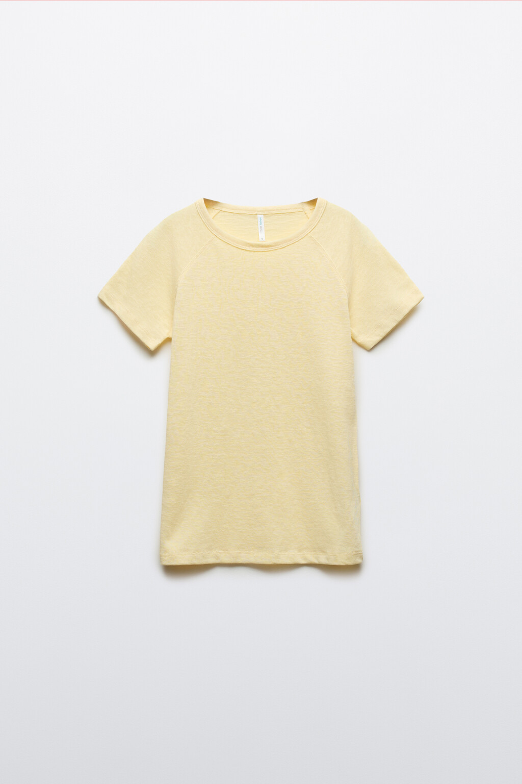 Футболка приталенная базовая с рукавами реглан - цвет желтый - 1