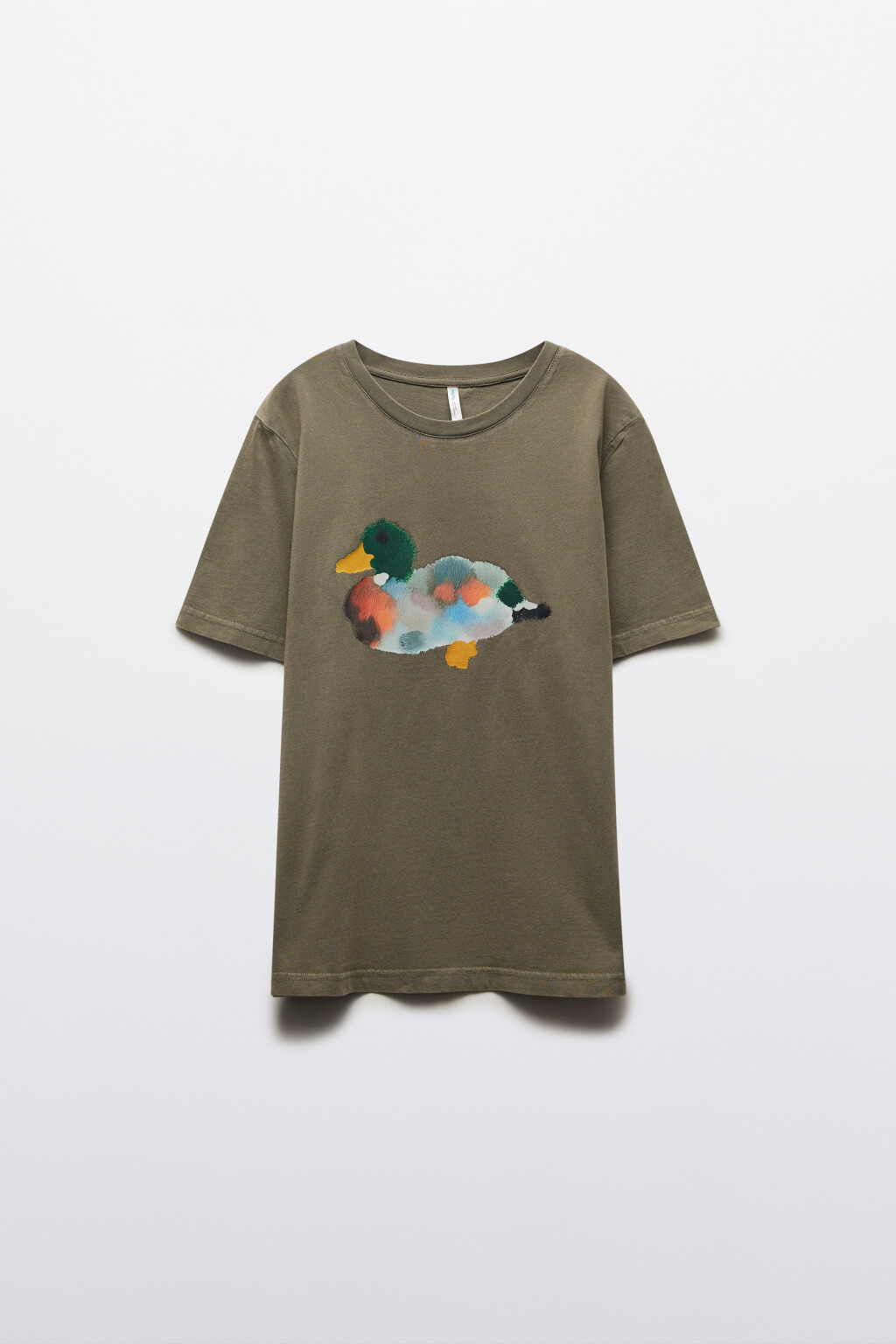 Футболка хлопковая с принтом - цвет зеленый - 7