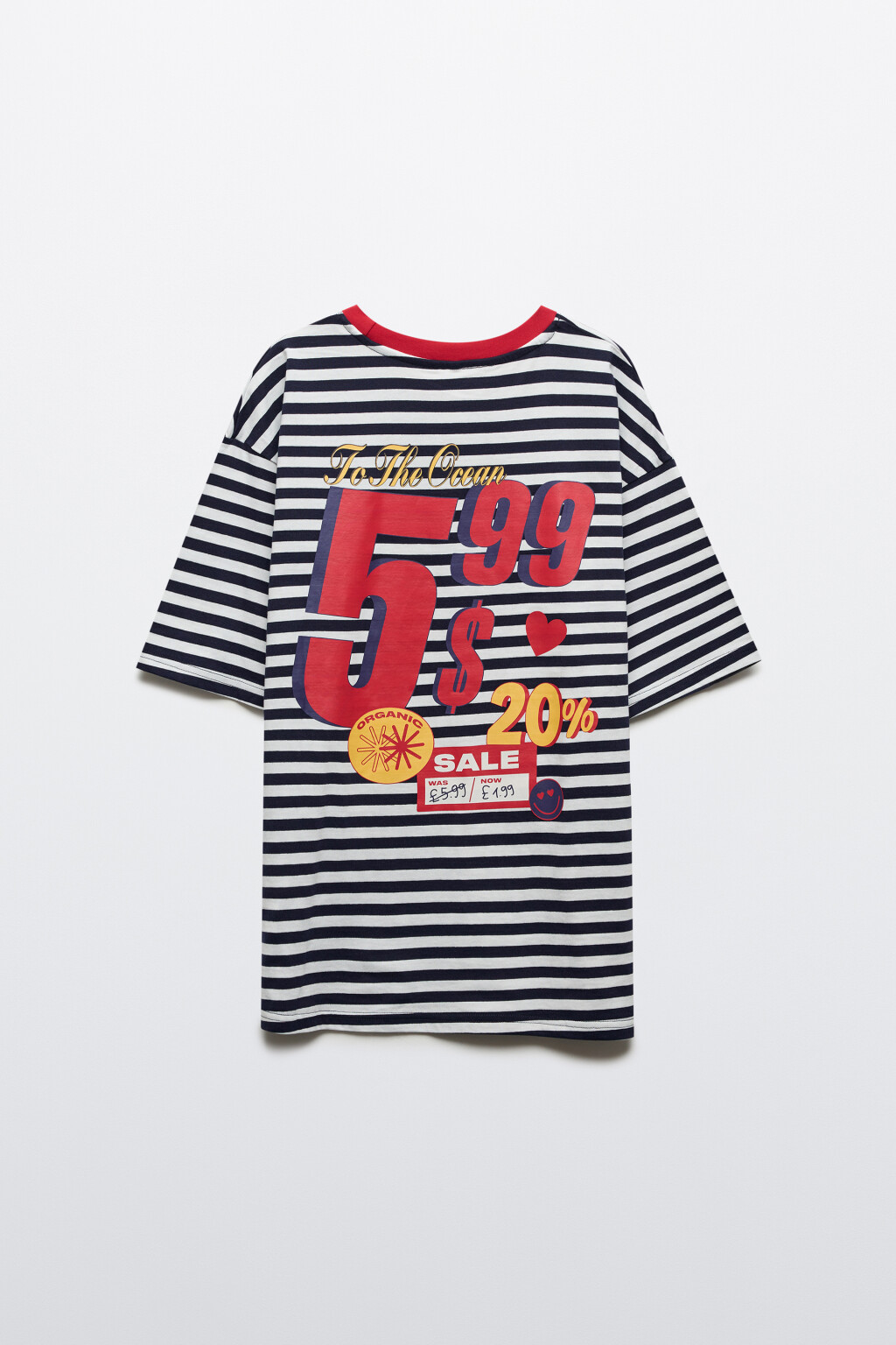 Футболка свободная хлопковая с принтом - цвет мультиколор - 2