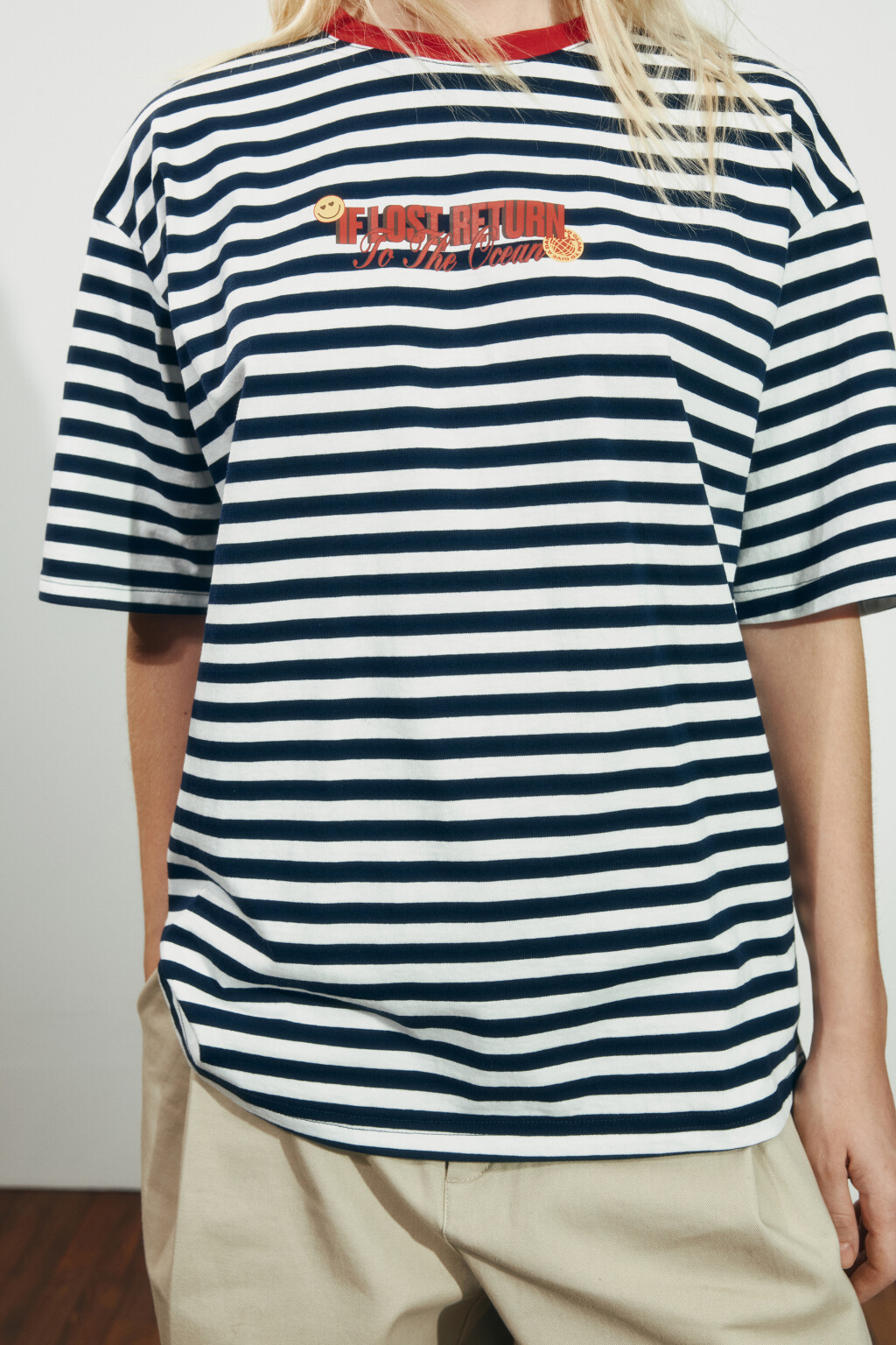 Футболка свободная хлопковая с принтом - цвет мультиколор - 7