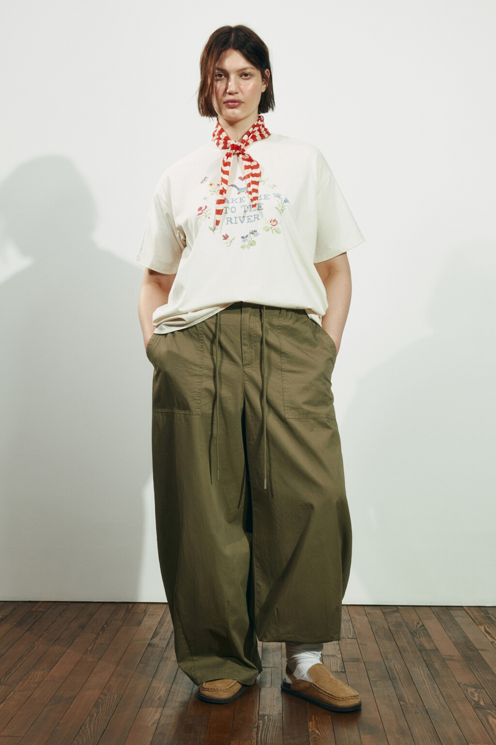 Футболка хлопковая с рисунком - цвет бежевый - 4