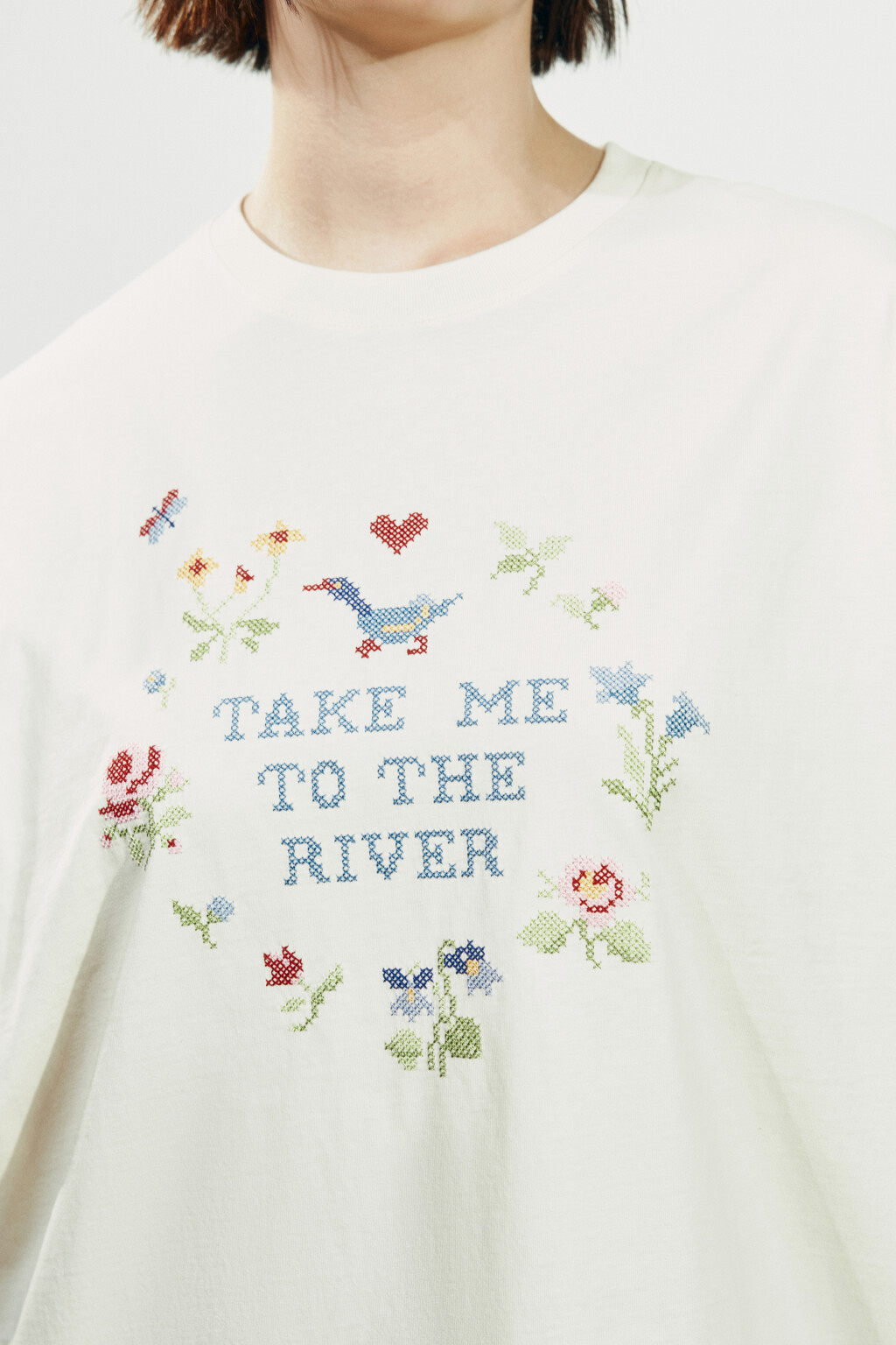 Футболка хлопковая с рисунком - цвет бежевый - 5