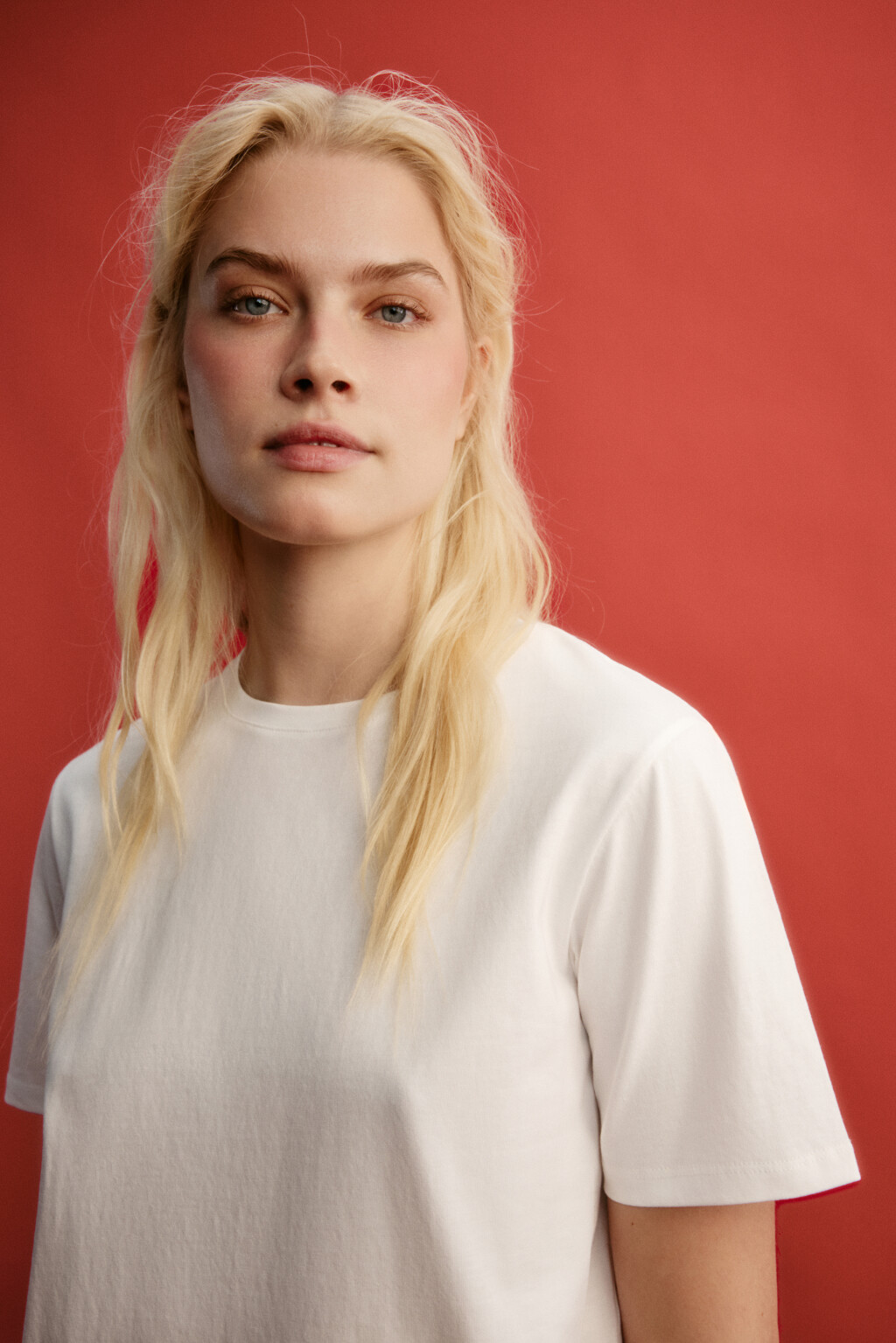 Футболка хлопковая с вязаной отделкой - цвет белый - 7