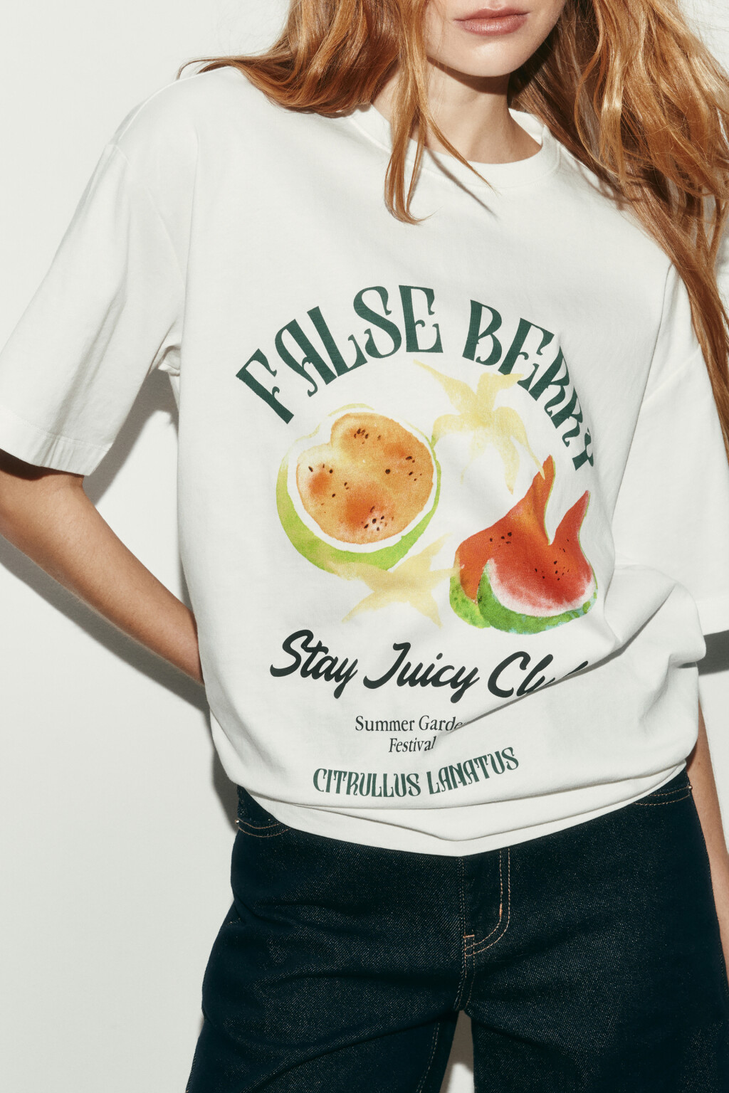 Футболка хлопковая с ароматизированным принтом - цвет белый - 1