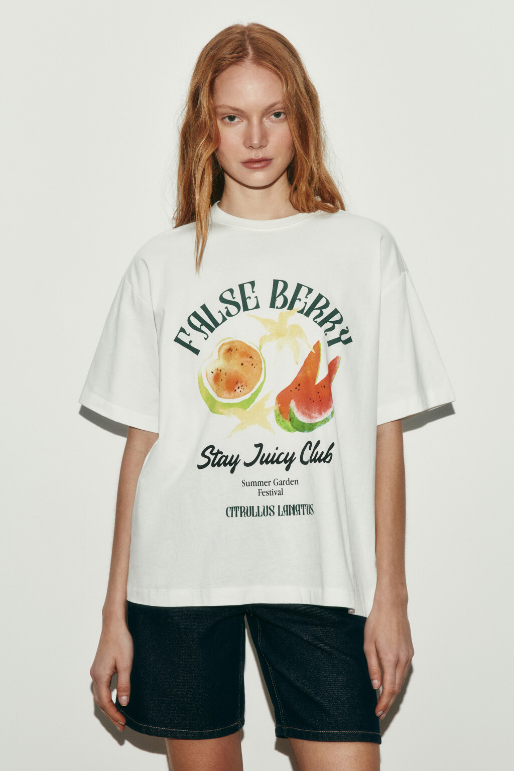 Футболка хлопковая с ароматизированным принтом - цвет белый - 2