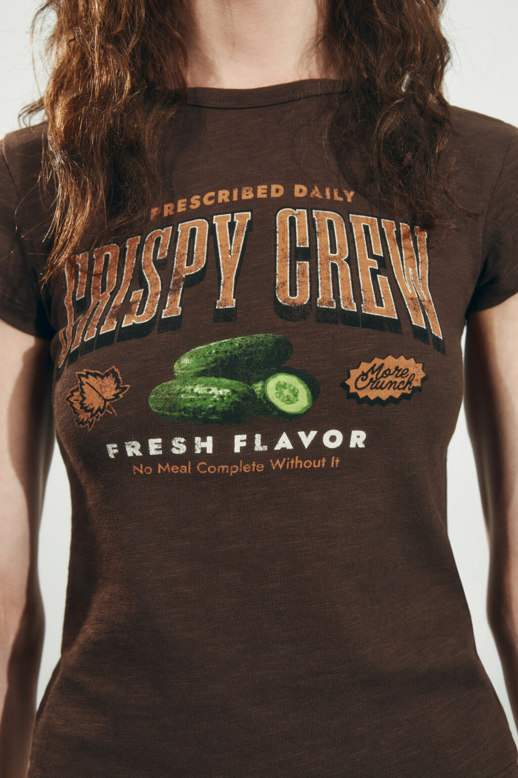 Футболка-топ облегающая с принтом - цвет коричневый - 6